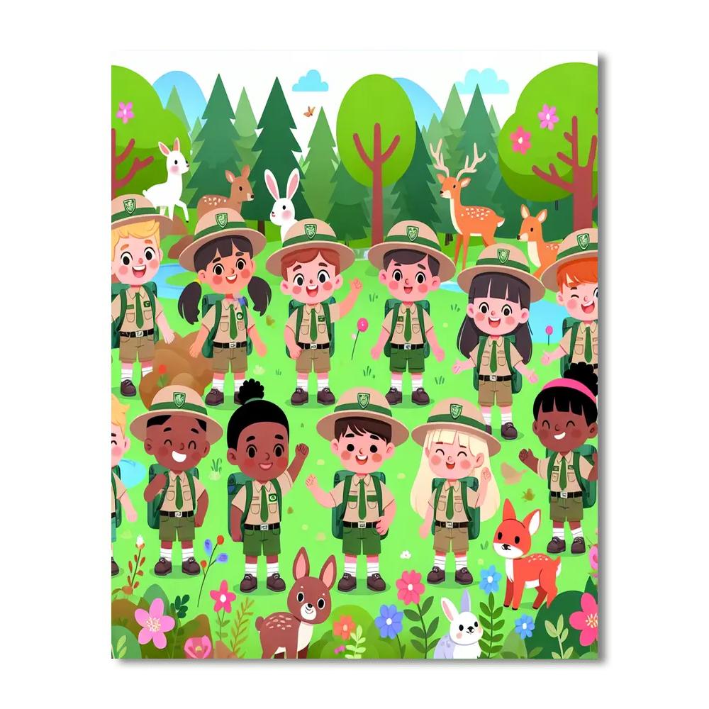 Forest Rangers Unite Paint By Number