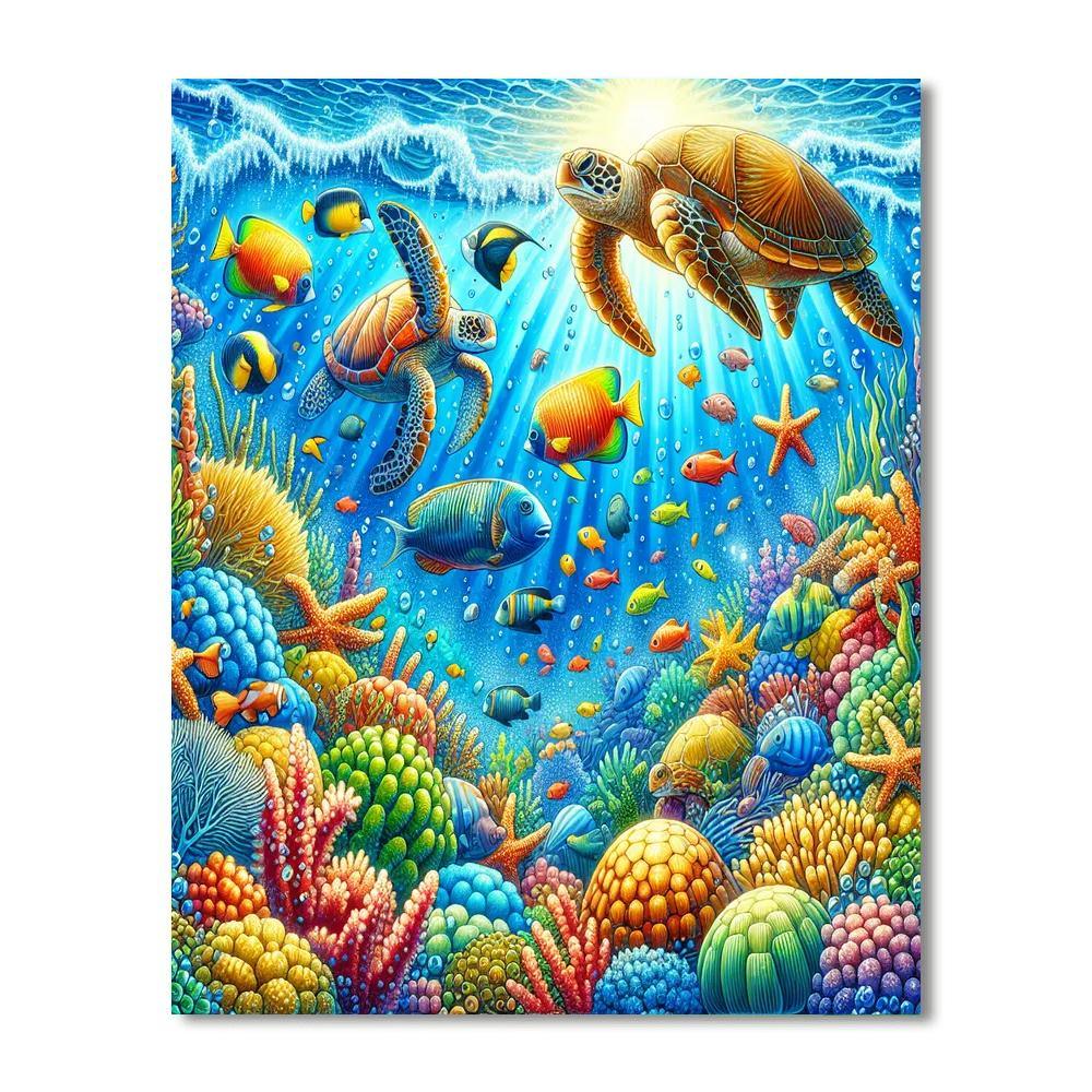 Playful Ocean Wonders Paint By Number