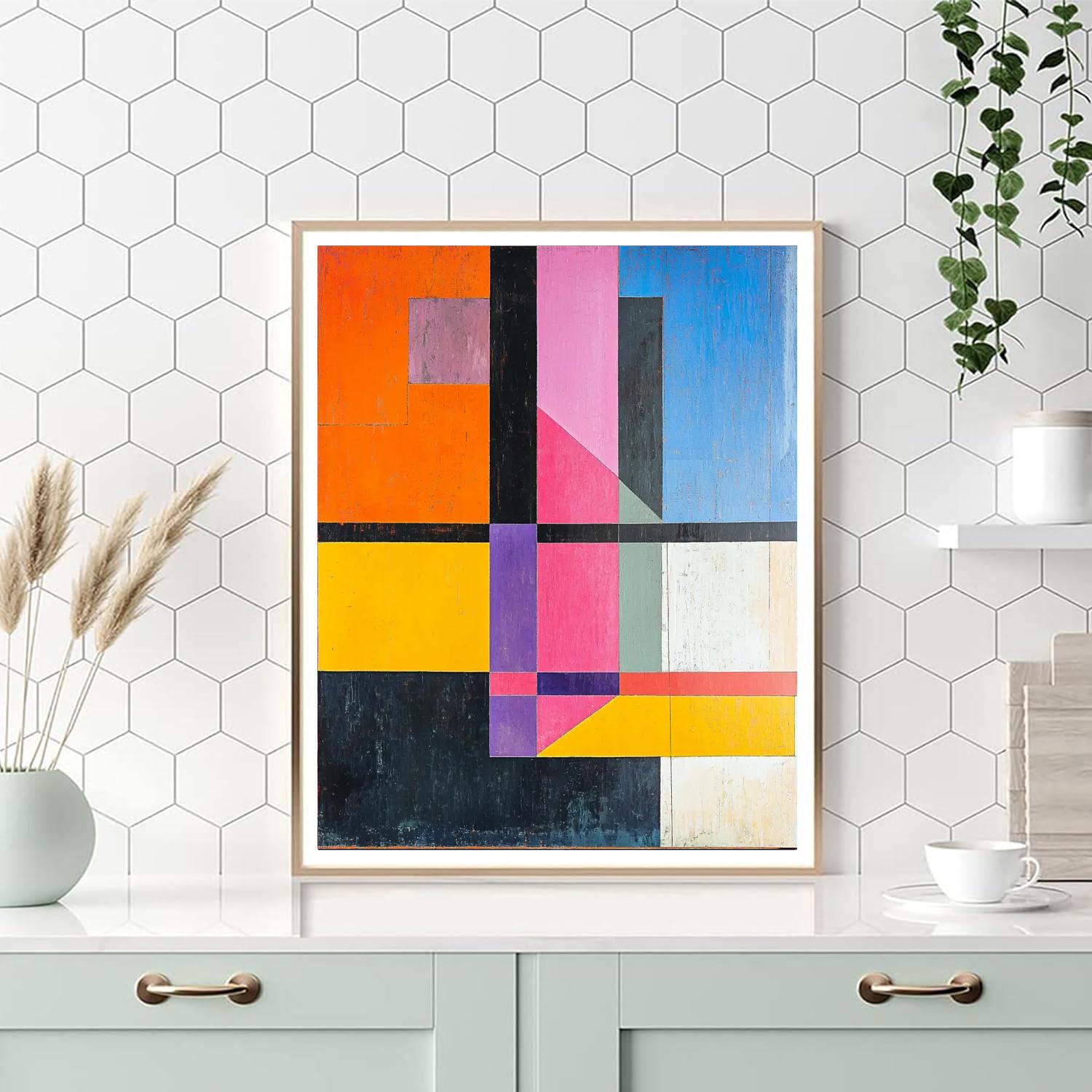 Kazimir Malevich Inspired Contrast Of Space  Paint By Color