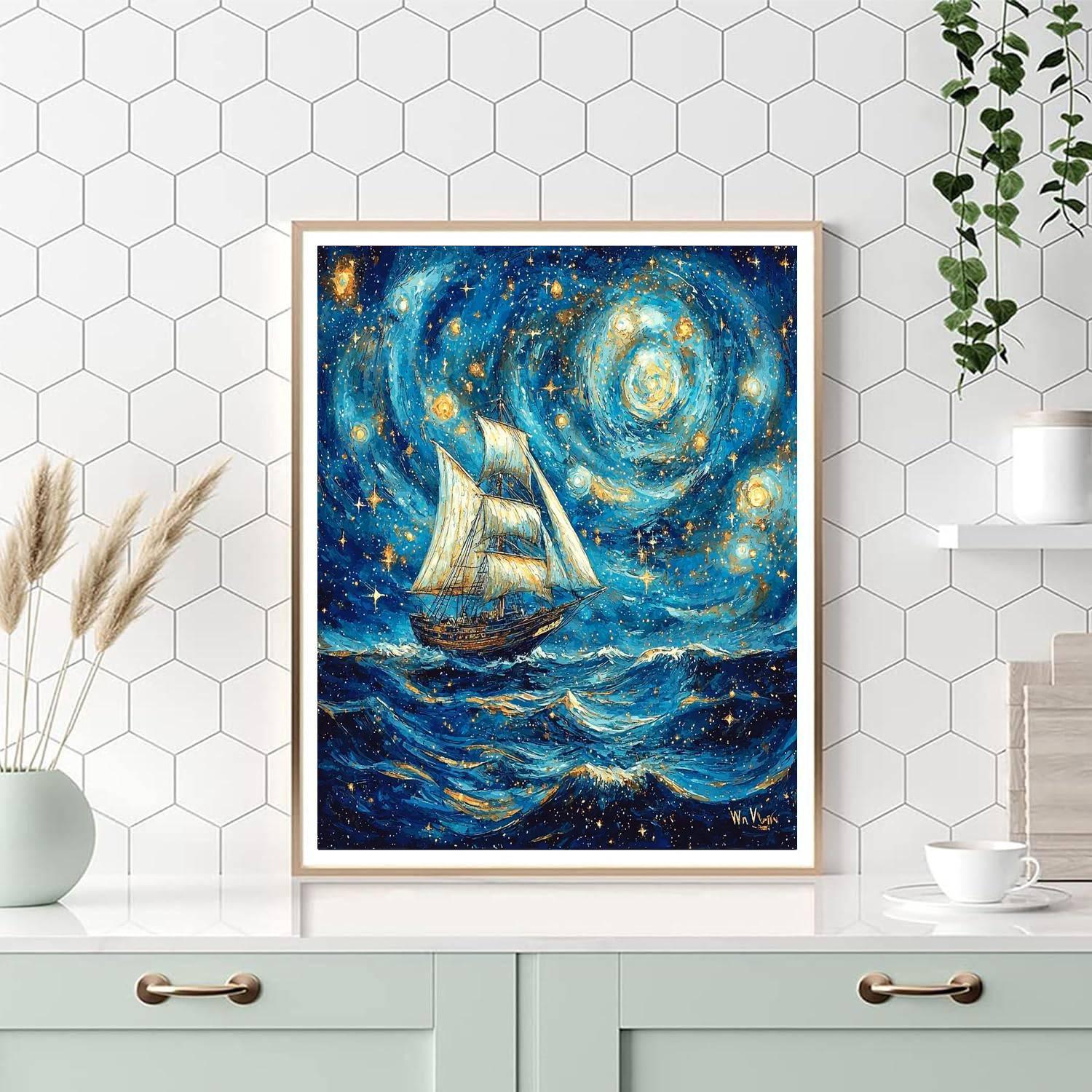 Vincent Van Gogh Inspired Celestial Navigator  Painting By Numbers Kit