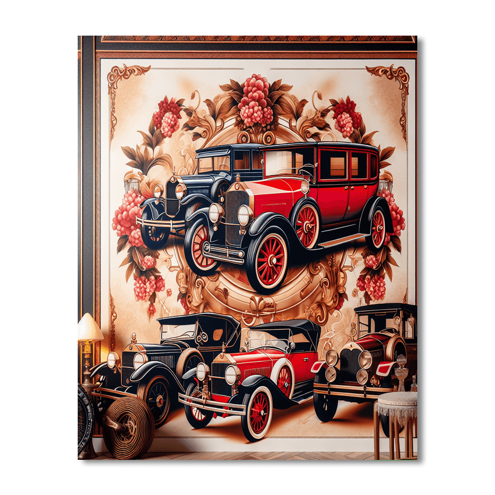 Stylish Vintage Automobiles DIY Paint By Numbers