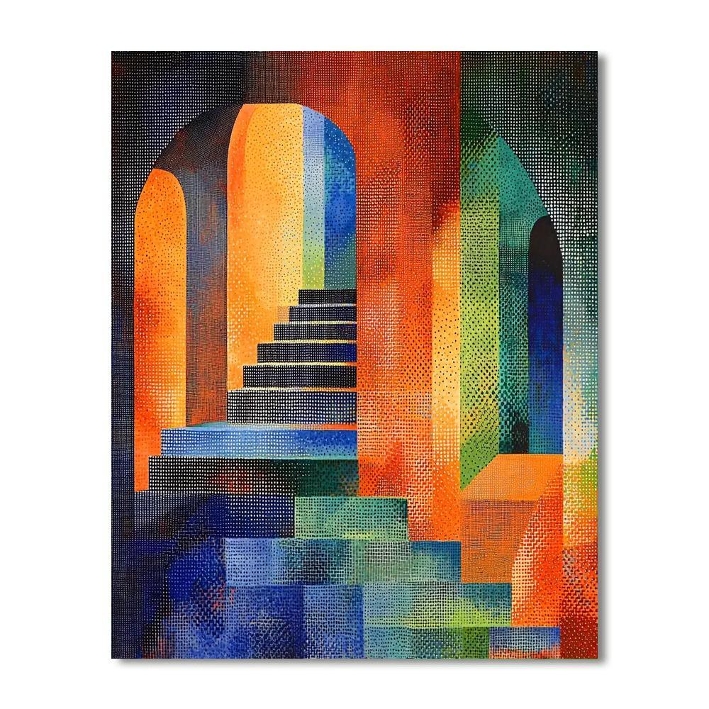 Georges Seurat Inspired Infinite Geometric Reverie  Paint By Numbers Kits