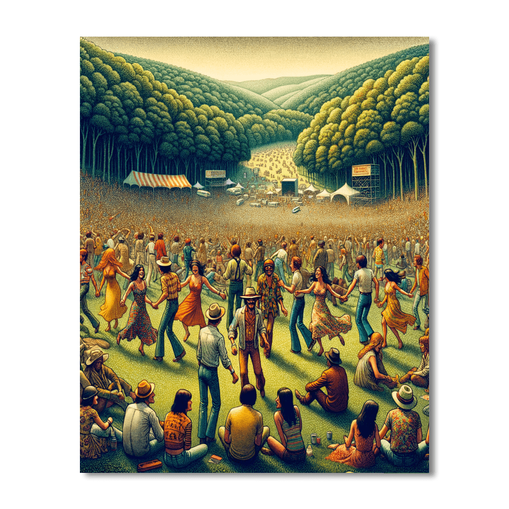 Woodstock Festival - Usa Number Painting