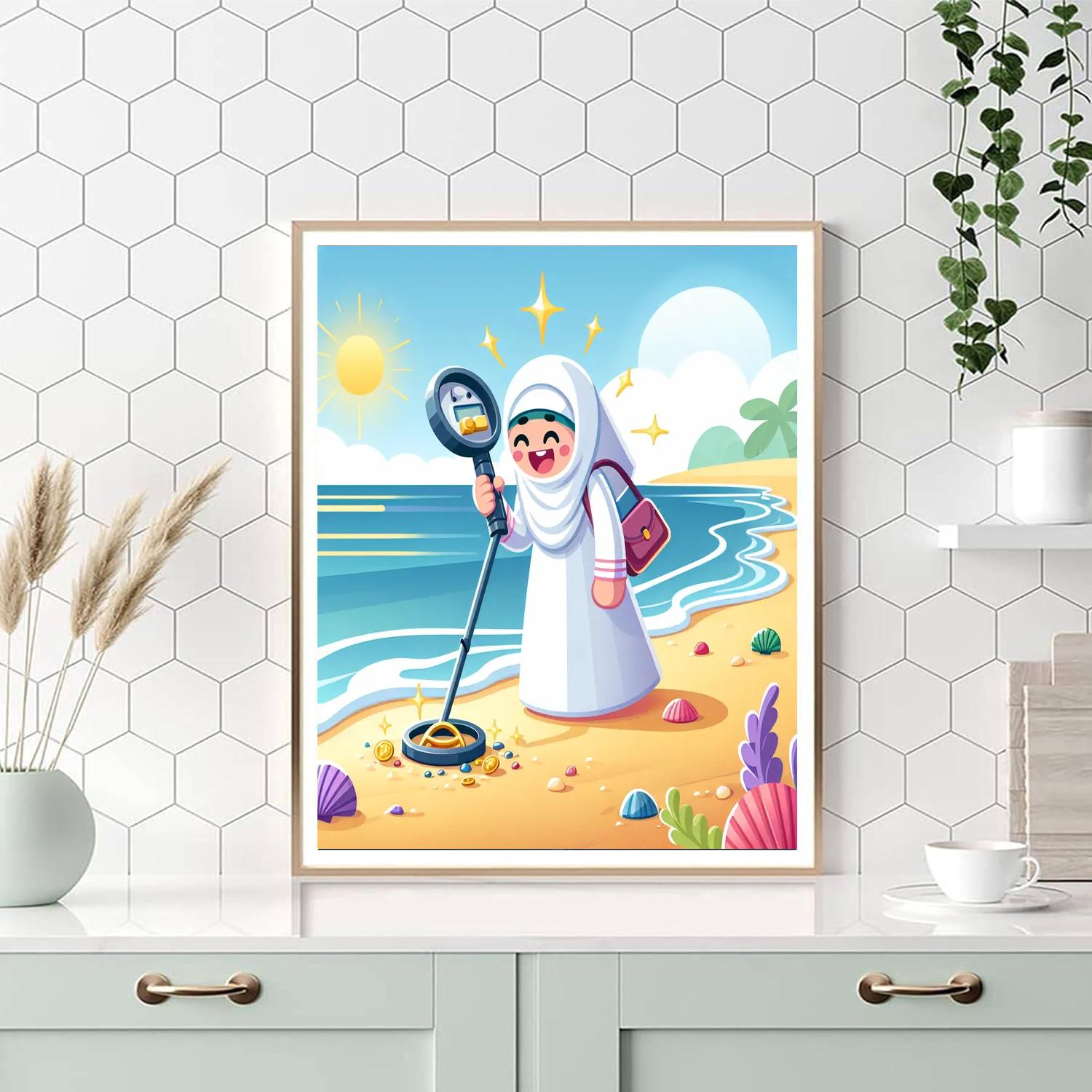 Beachcomber's Treasure Hunt DIY Paint By Numbers