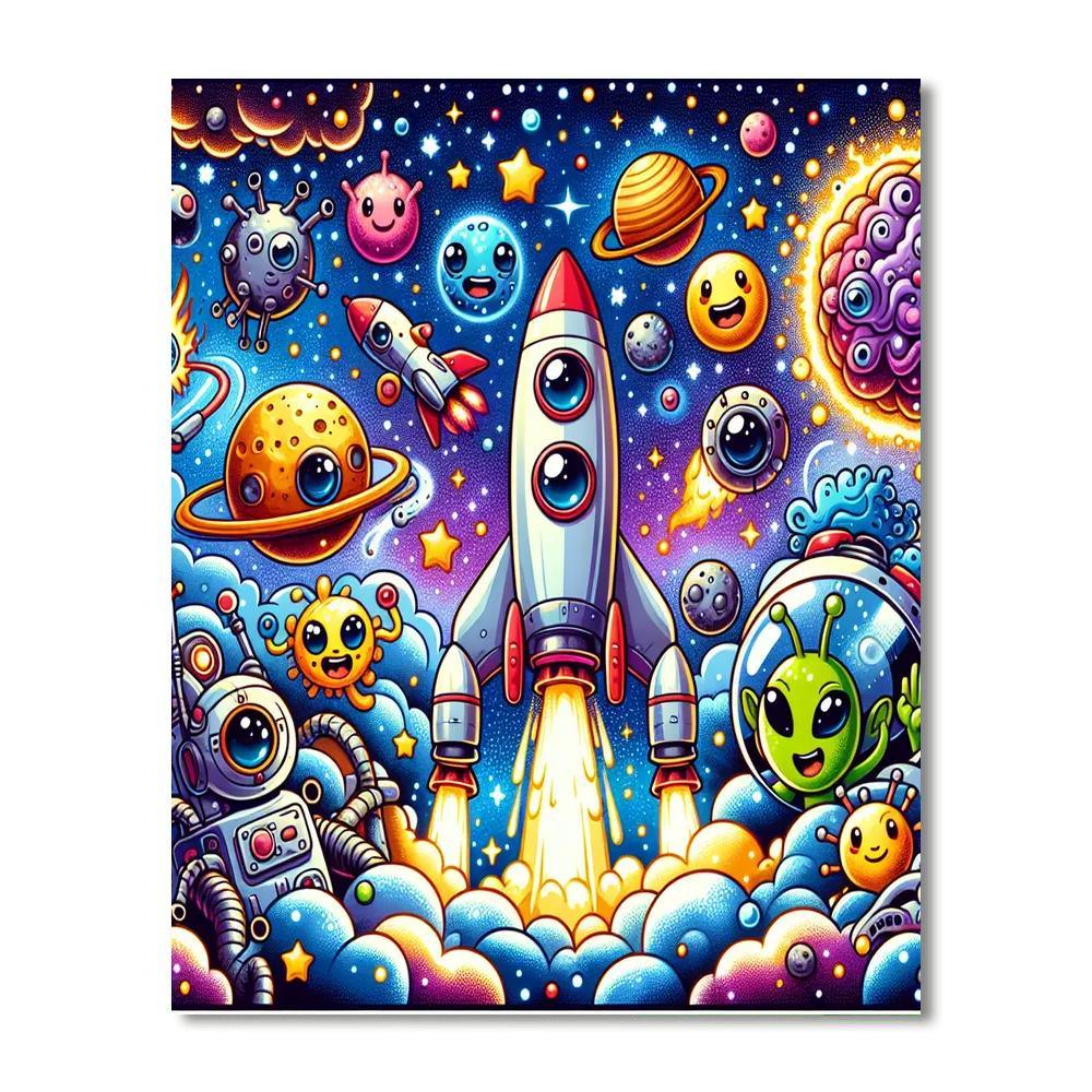 Galactic Quest For Kids Numbered Painting Kits