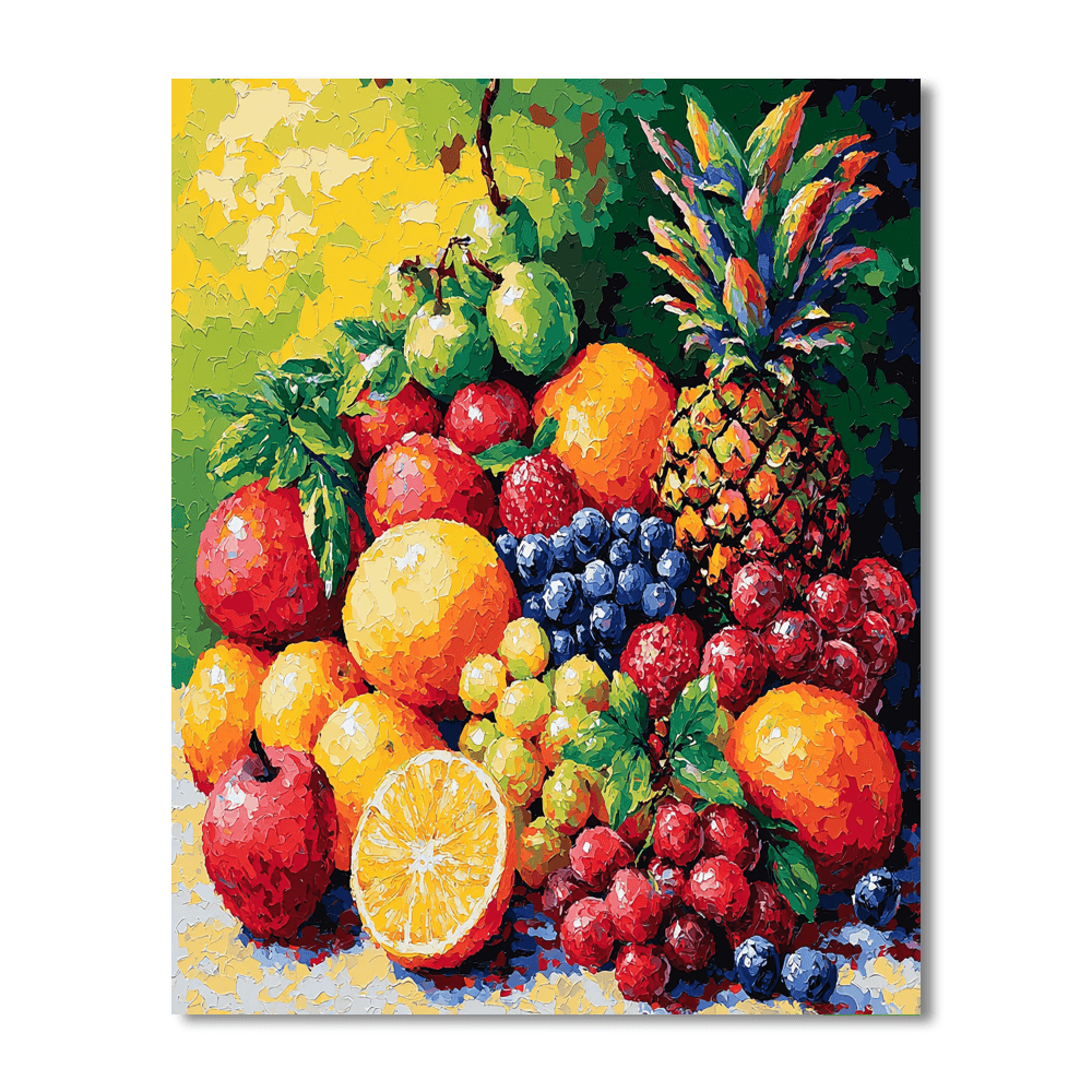 Paul Cézanne Inspired Vibrant Fruits Of Nature  Paint By Numbers Kits