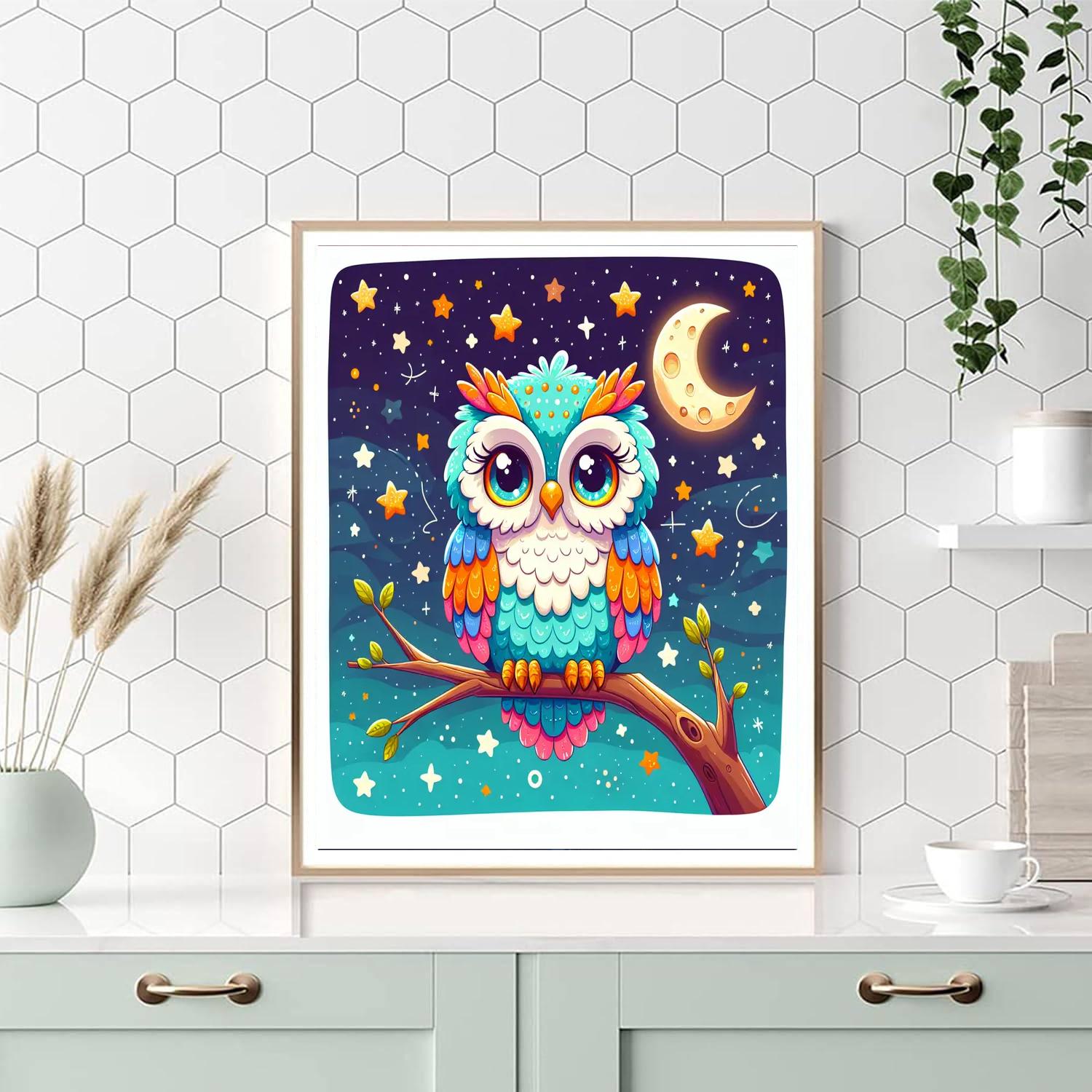 Magical Owl Number Painting