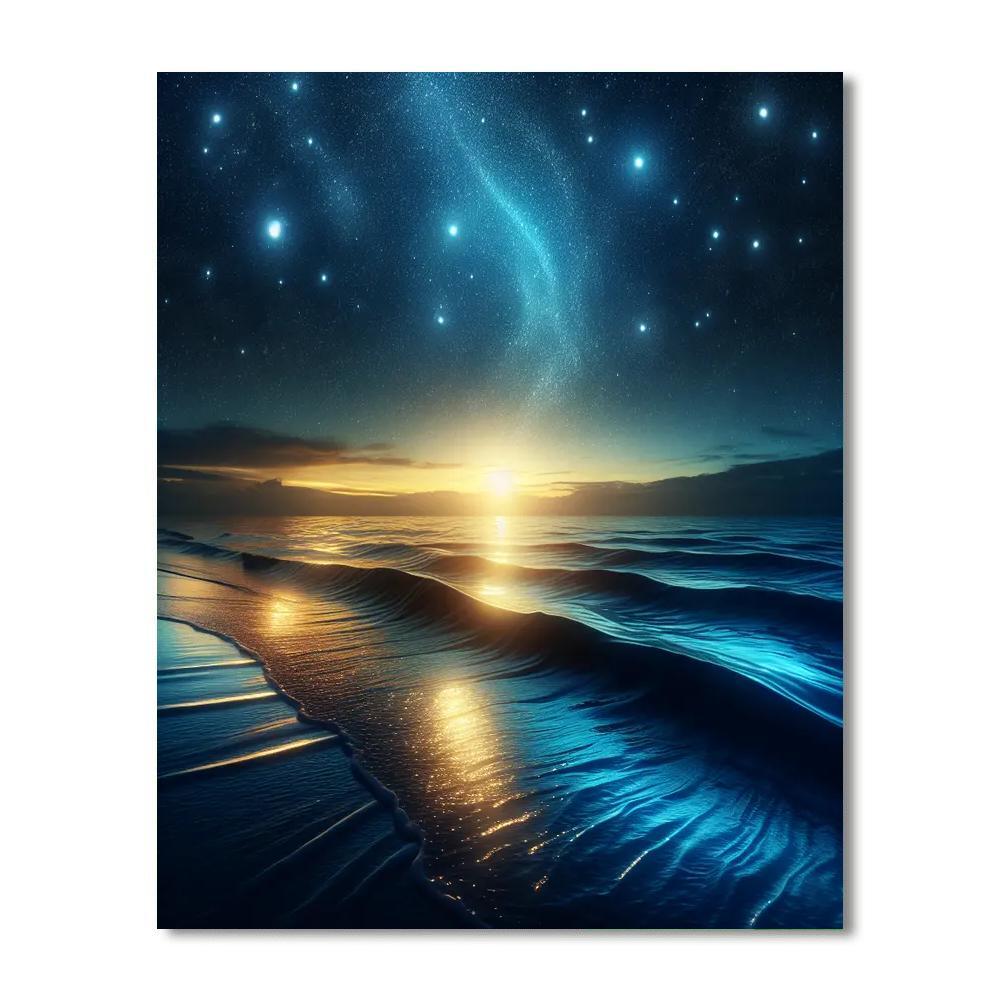 Mystic Ocean Nightfall Painting Number Kit