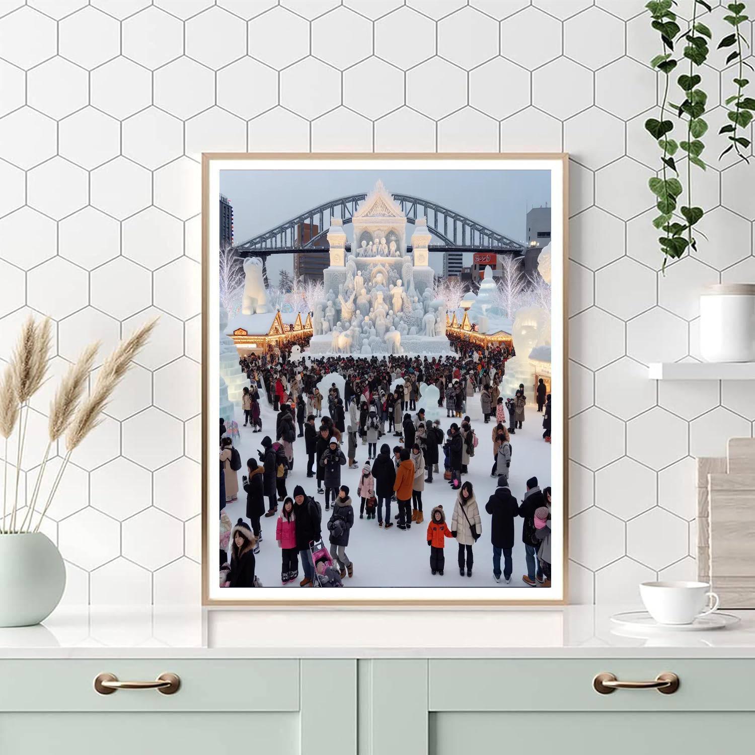 The Sapporo Snow Festival - Sapporo, Japan Numbered Painting Kits