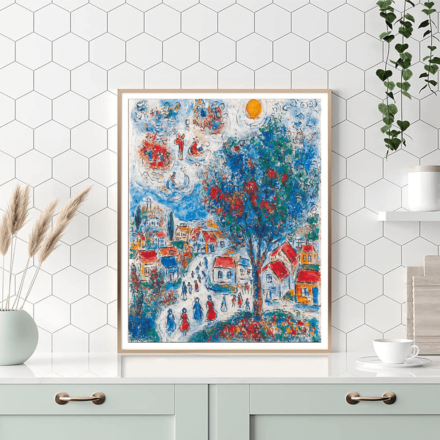 Marc Chagall Inspired Chagall's Enchanted Village  Painting By Numbers Kit