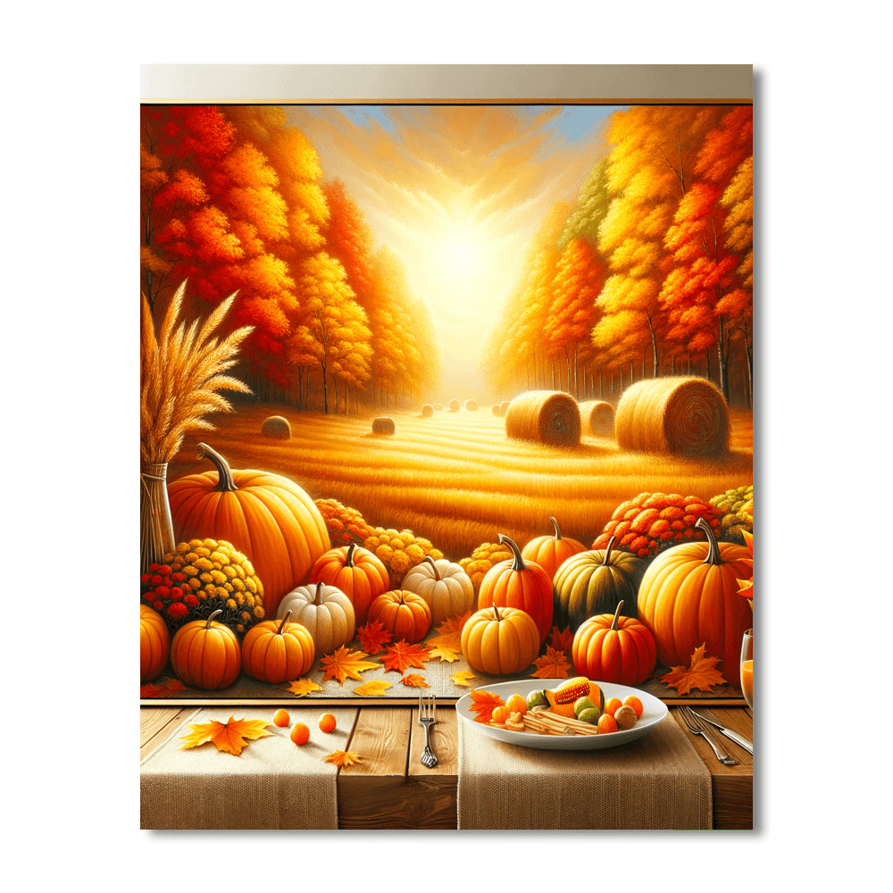 Cozy Autumn Harvest Paint By Numbers