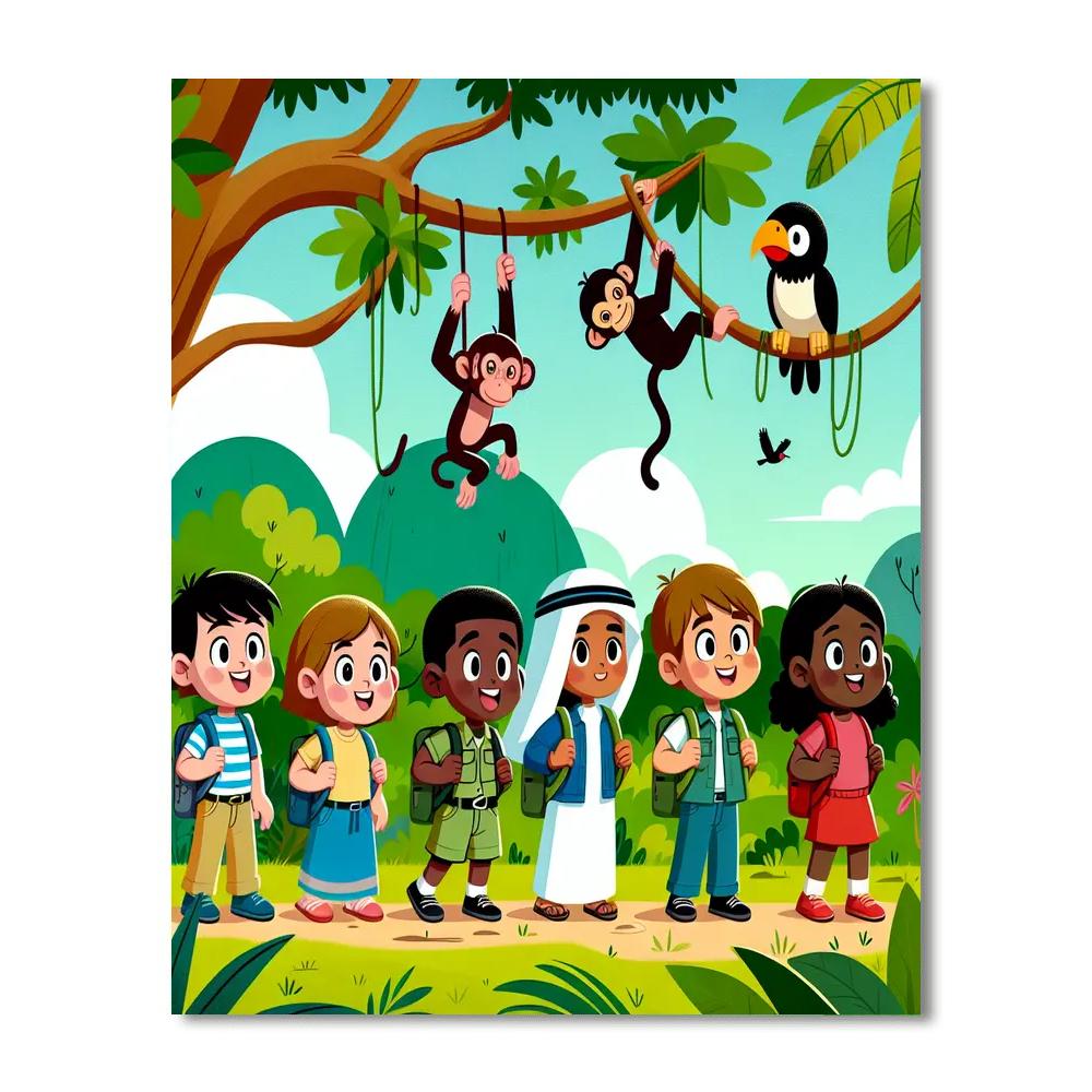 Jungle Joy Safari Paint By Numbers Art