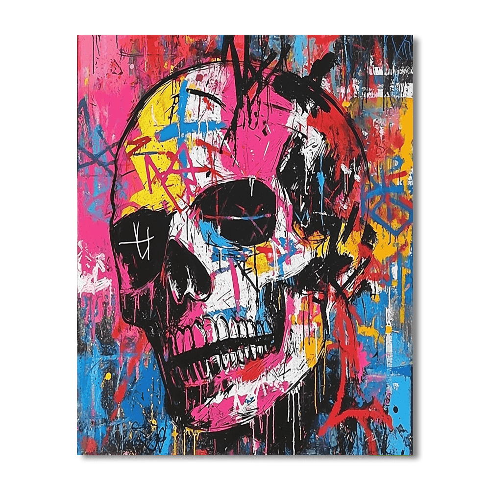 Jean-Michel Basquiat Inspired Basquiat's Cultural Canvas  Painting By Numbers Kit