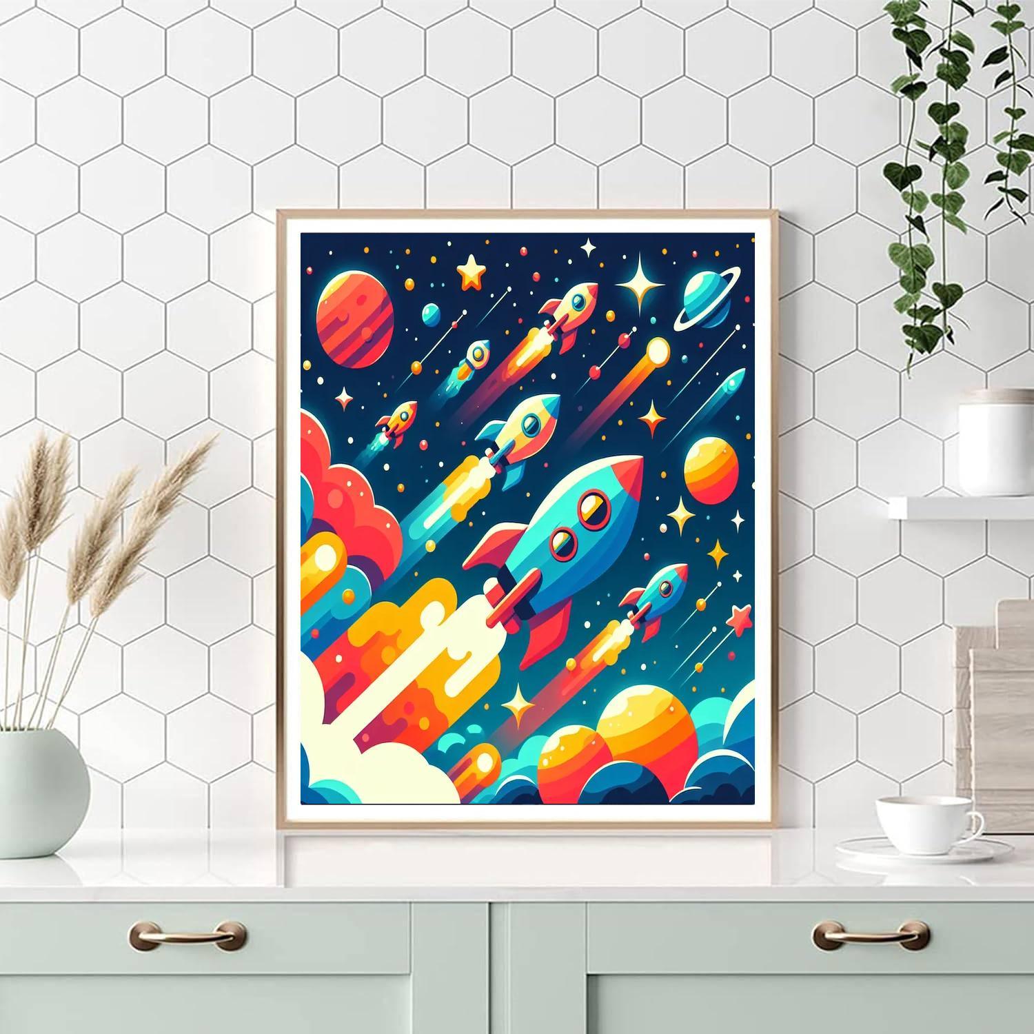 Rocket Racers: Cosmic Journey Painting By Numbers Kit