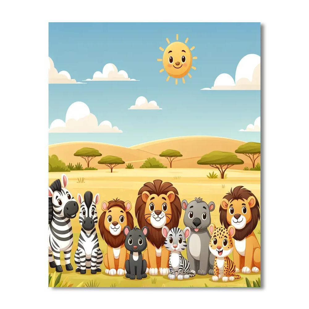 Safari Friends Adventure Paint By Numbers Kits