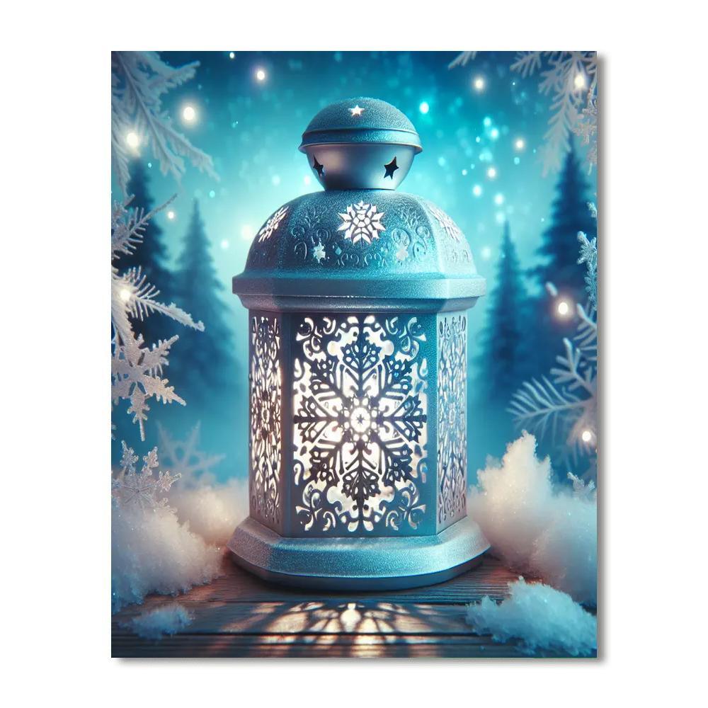 Snowflake Elegance Lantern Paint By Number