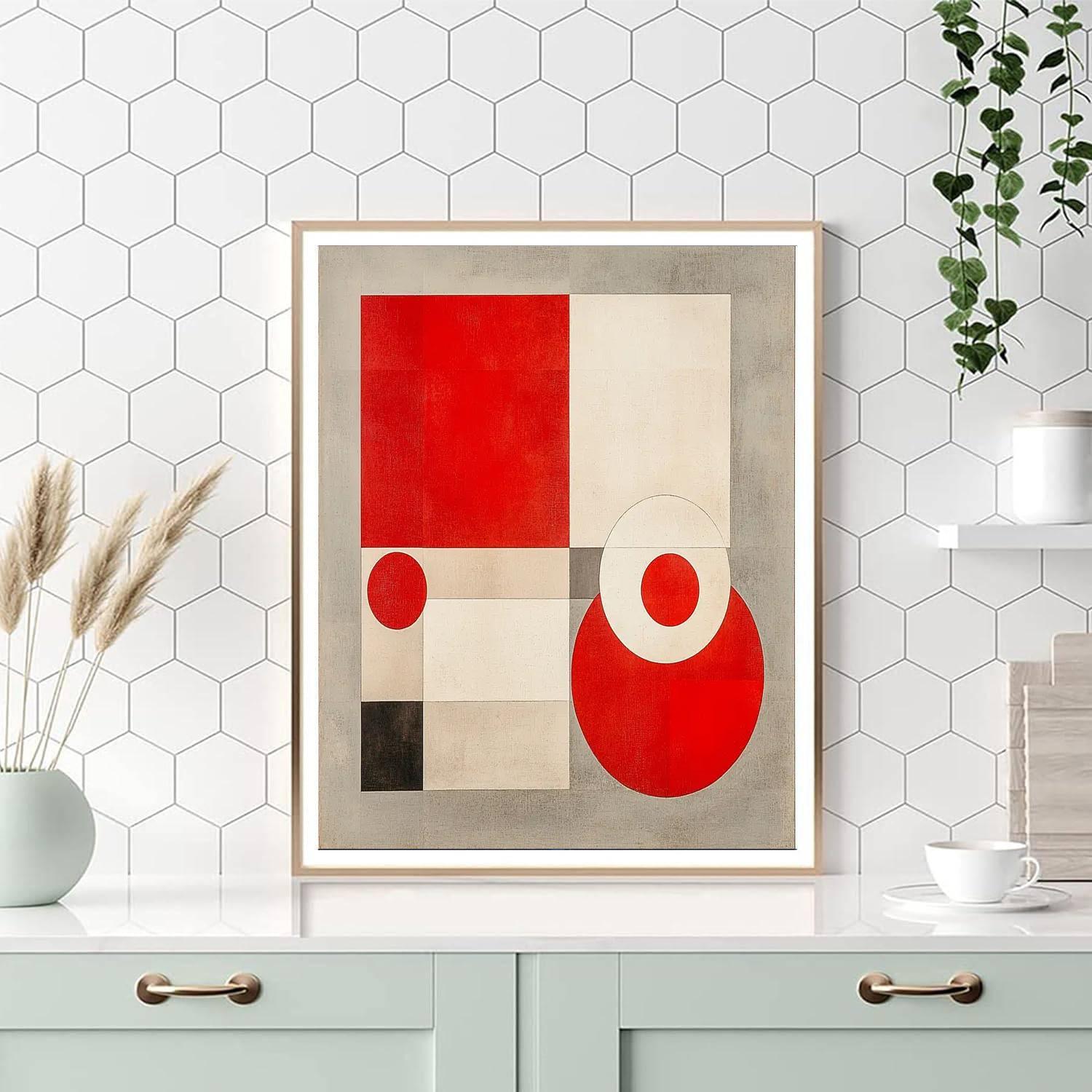 Kazimir Malevich Inspired Harmony In Form  Number Painting