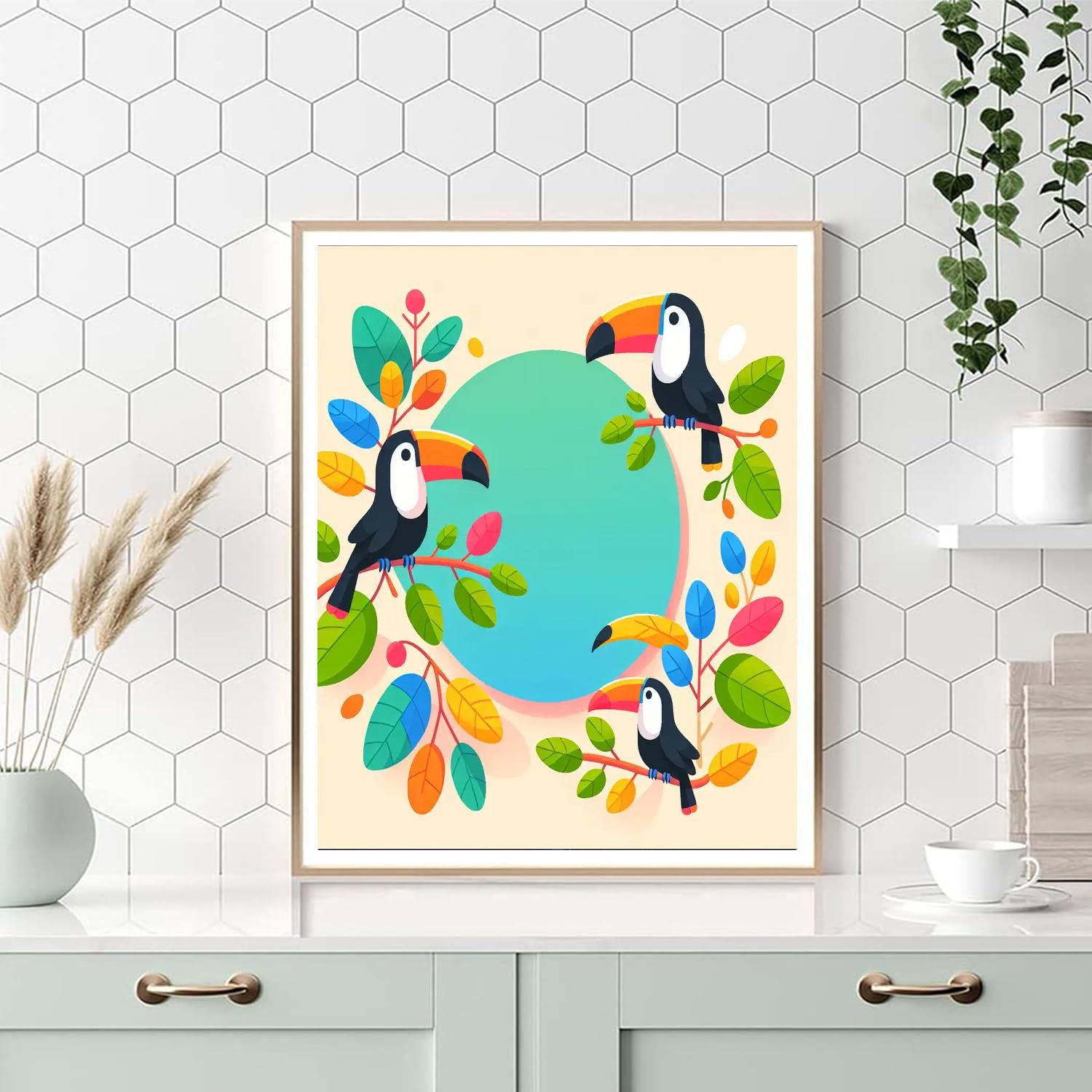Tropical Toucan Hangout Numbered Painting Kits
