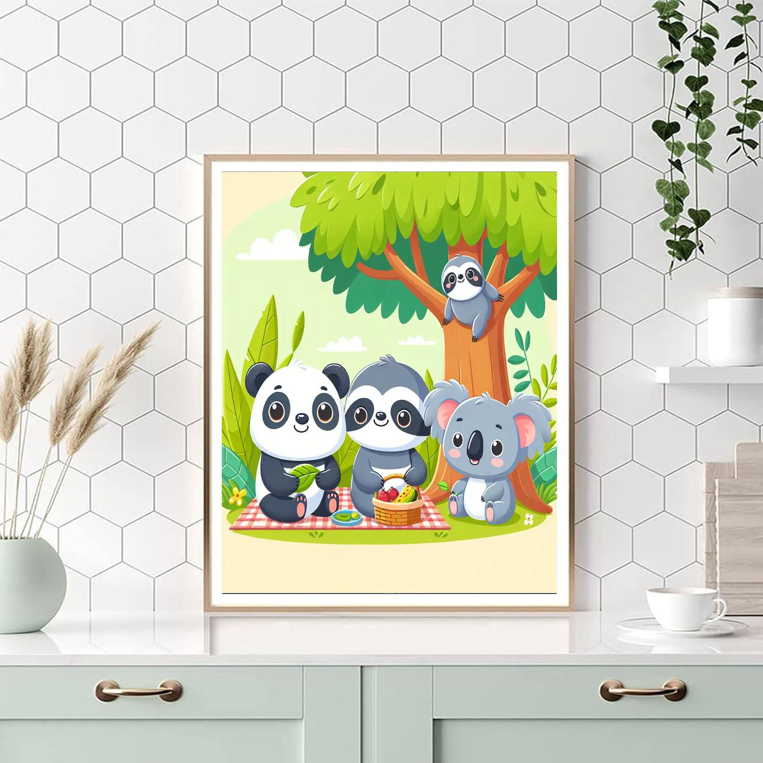 Cuddly Creature Friends DIY Paint By Numbers