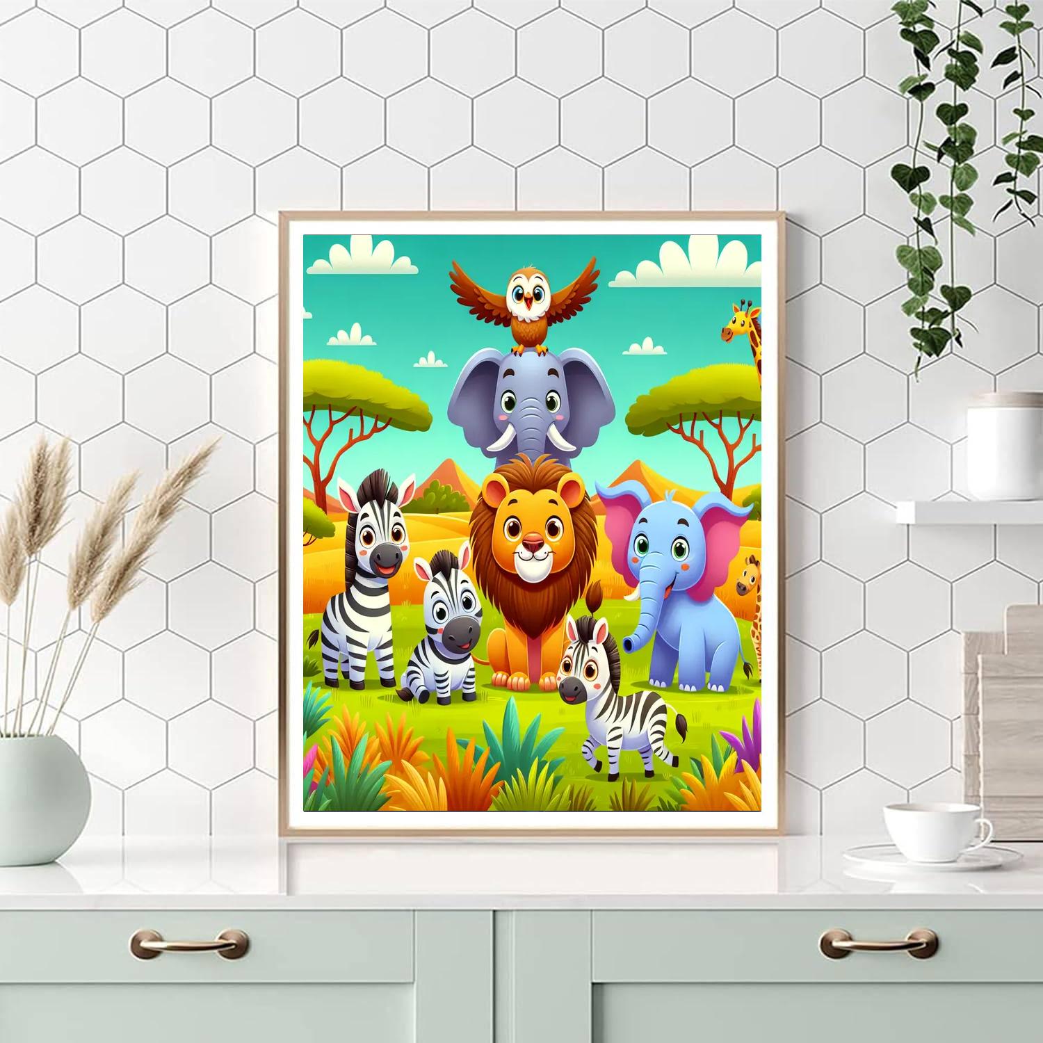 Animal Explorer's Safari Number Painting