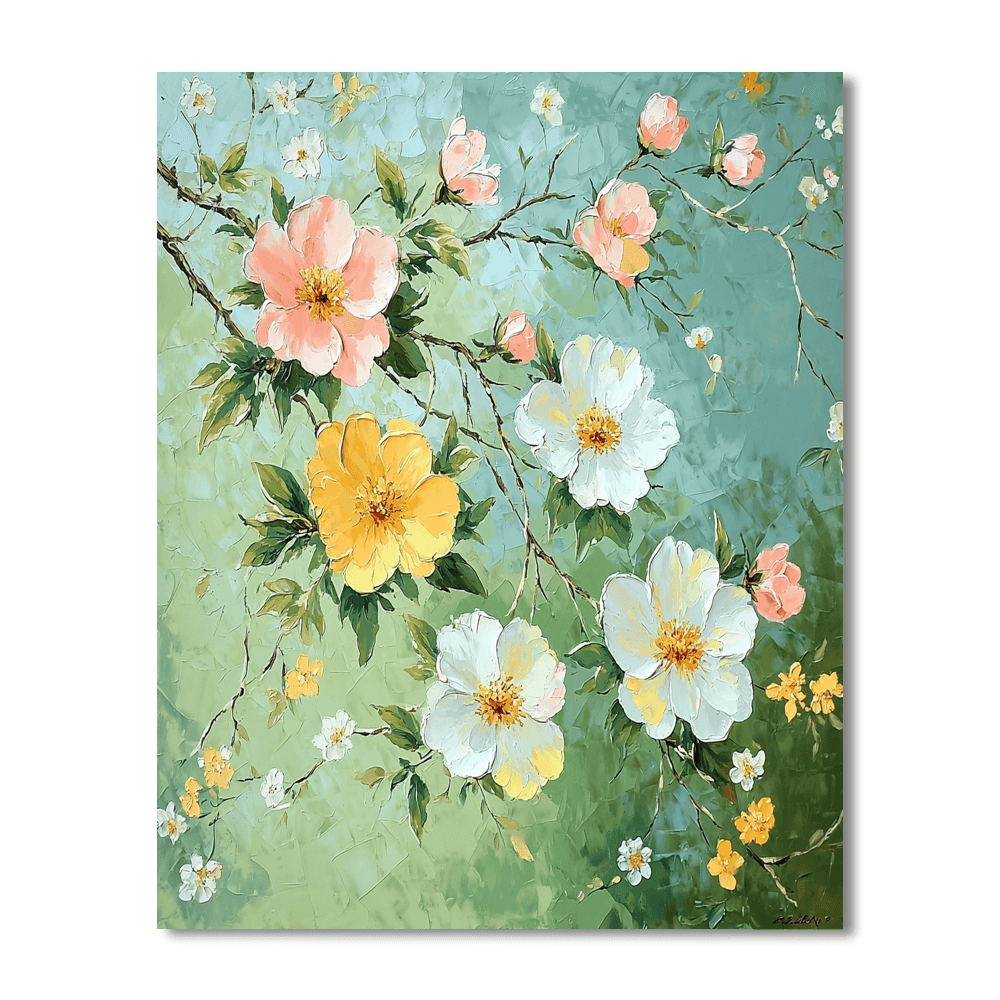 Renoir Inspired Dreamy Blossoms  Paint By Number