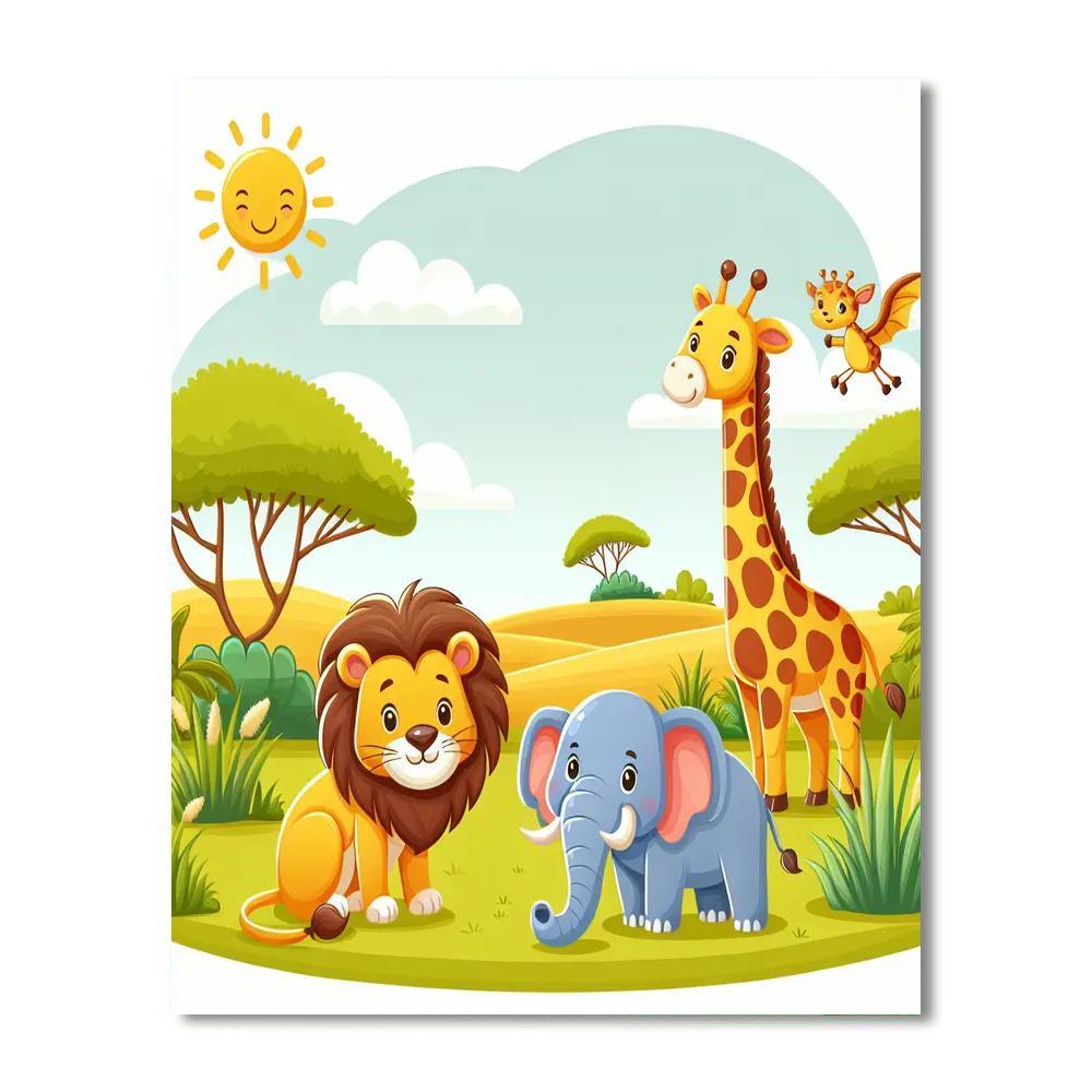 Fantastic Animal Safari Paint By Numbers Art