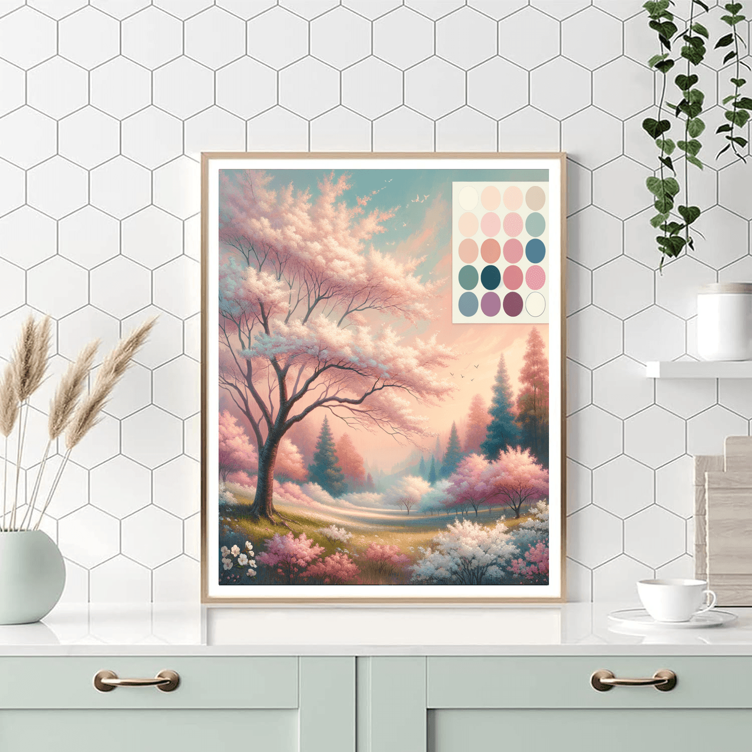 Elegant Serenity Of Cherry Blossoms Paint By Numbers Kits