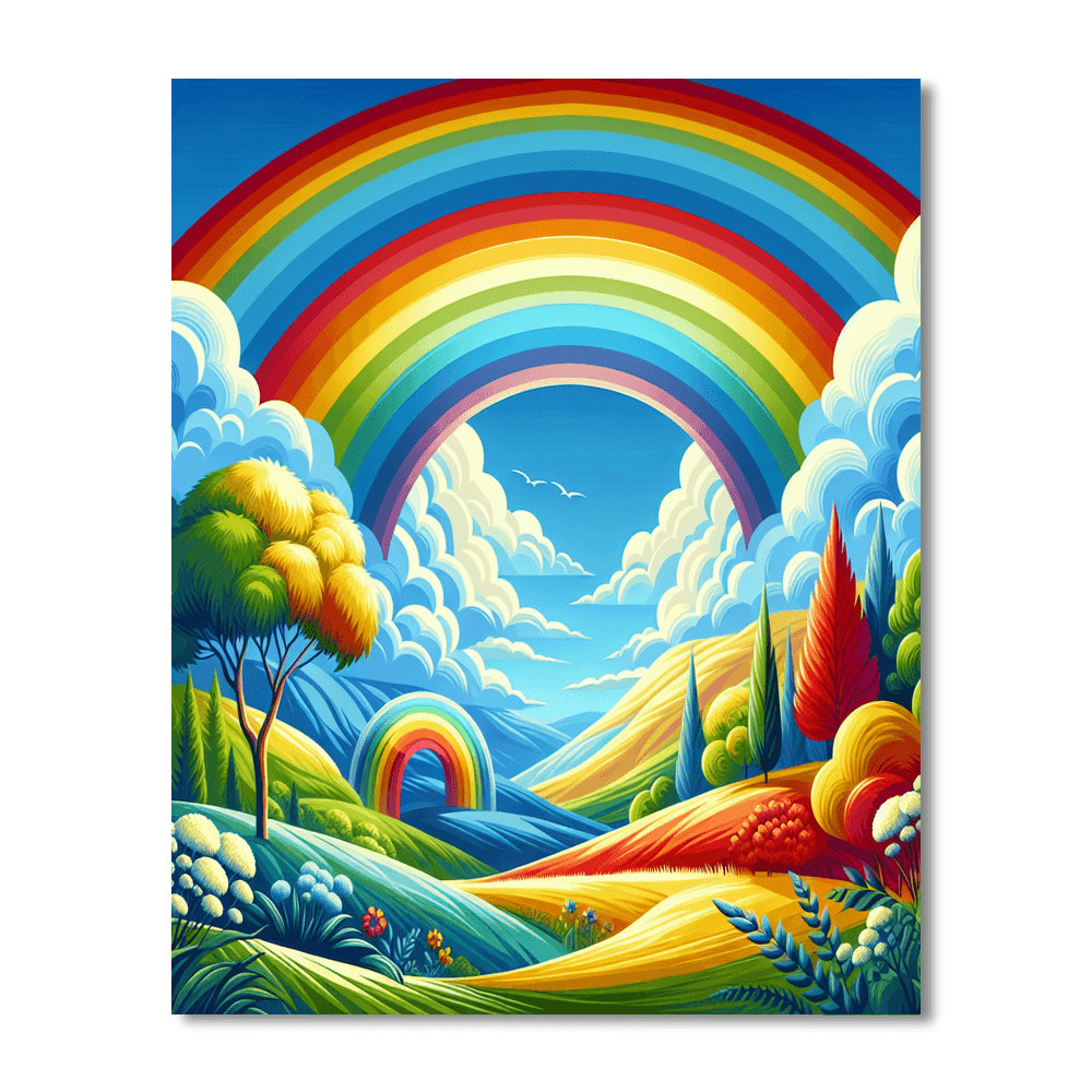 Rainbow Daydream Number Painting
