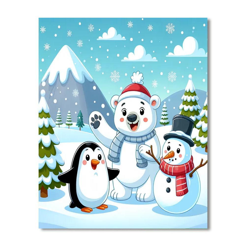 Winter Wonderland With Friends Paint By Number