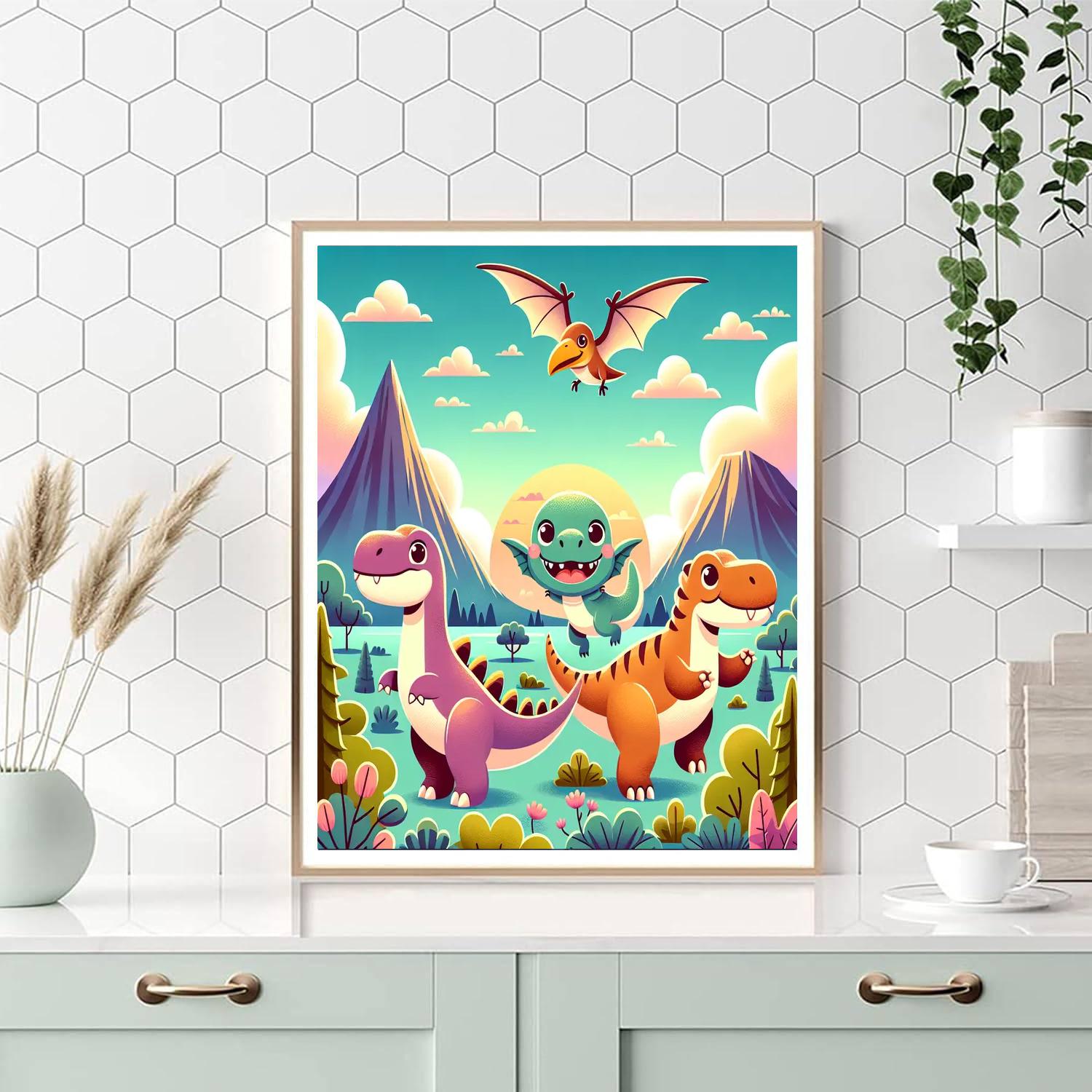 Wondrous Dinosaurs Painting Number Kit