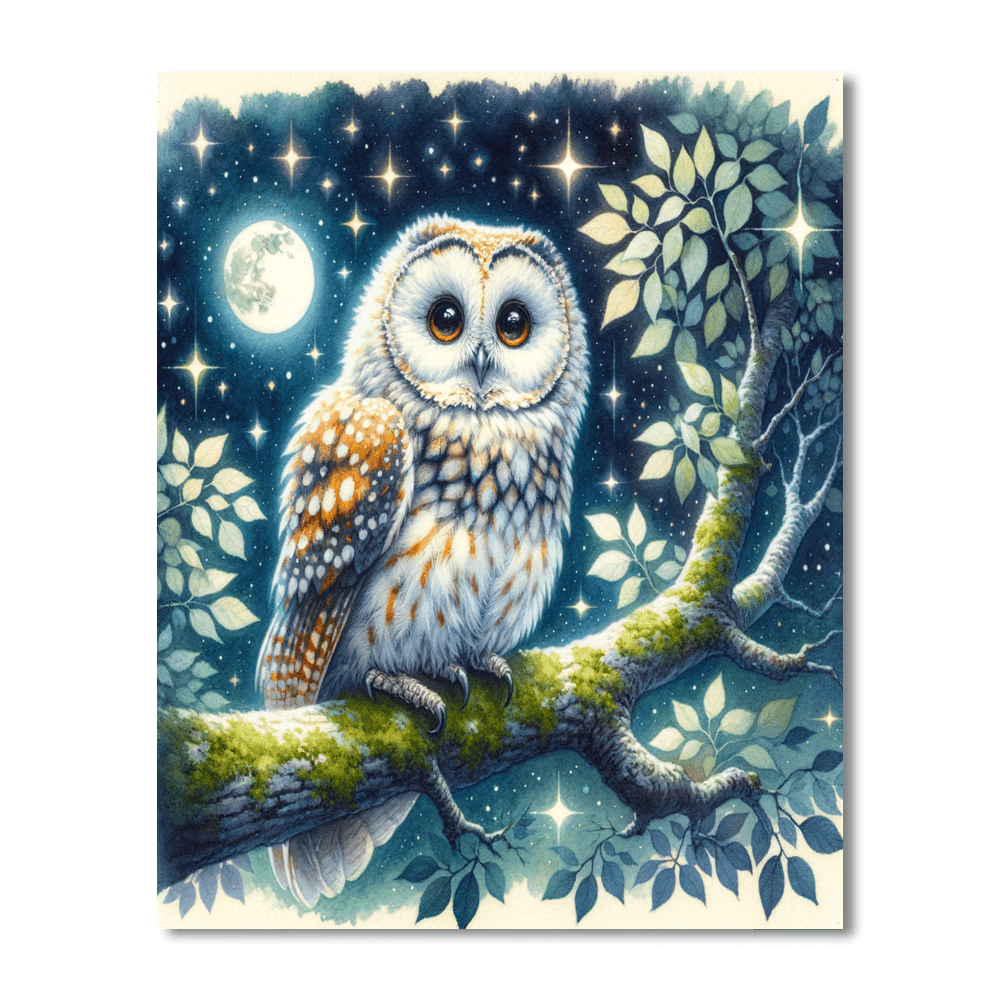 Curious Owl - DIY Painting By Numbers Kit