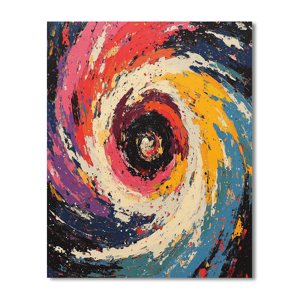 Jackson Pollock Inspired Cosmic Vortex  Paint By Number
