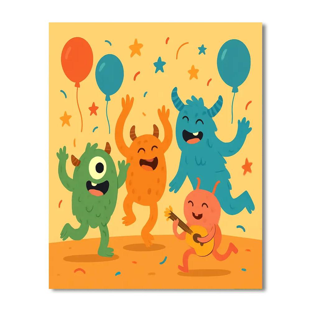 Charming Monster Friends DIY Paint By Numbers