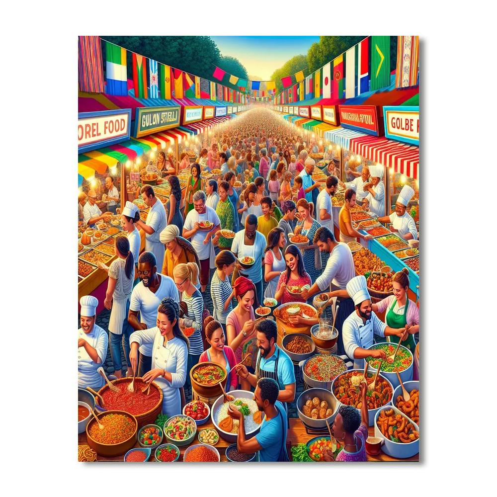 Dubai Food Festival Number Painting