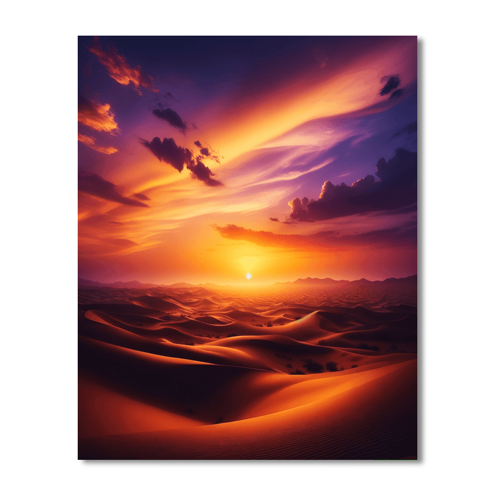 Sunset Oasis Patio Canvas Number Painting