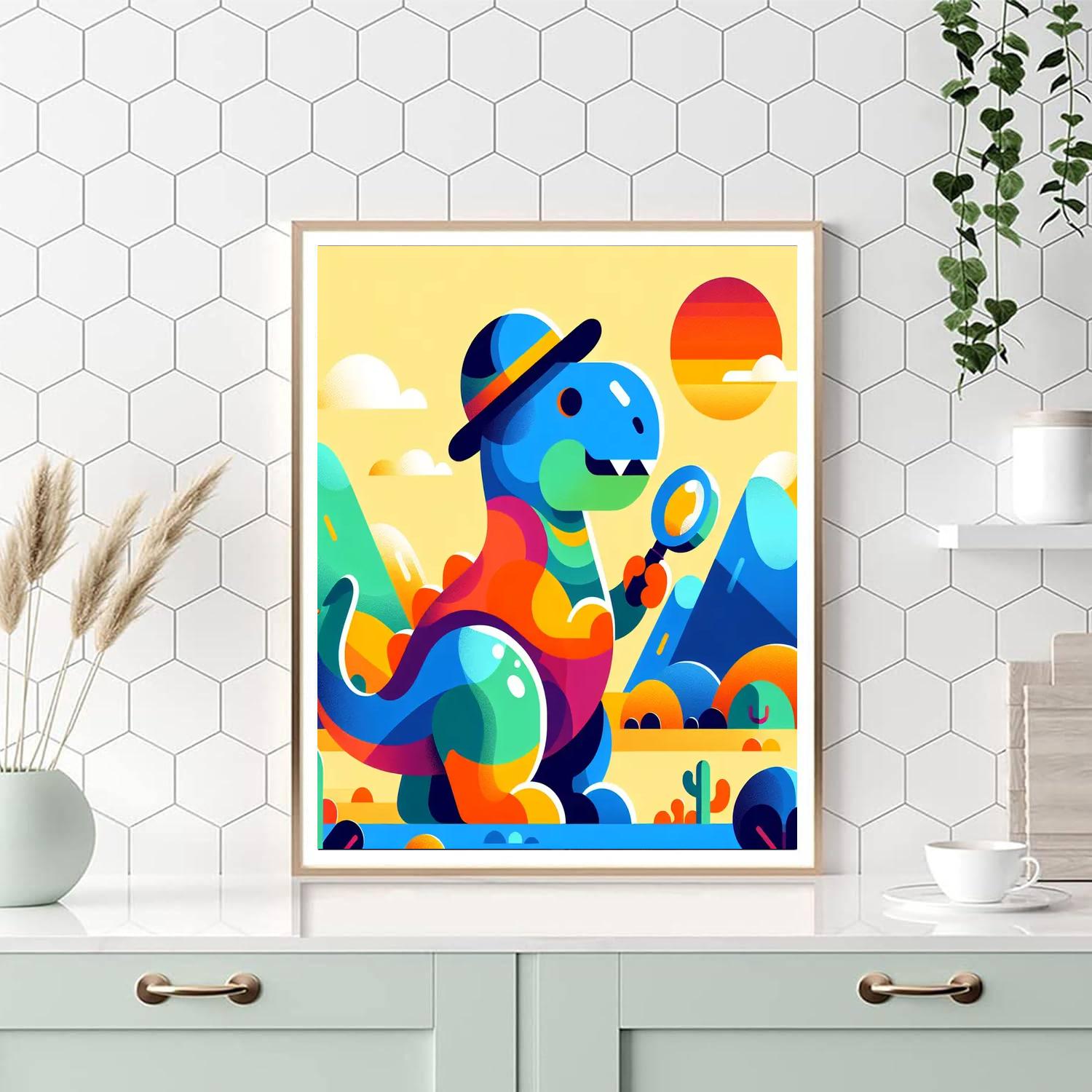 Friendly Dinosaur Explorer Painting By Numbers Kit