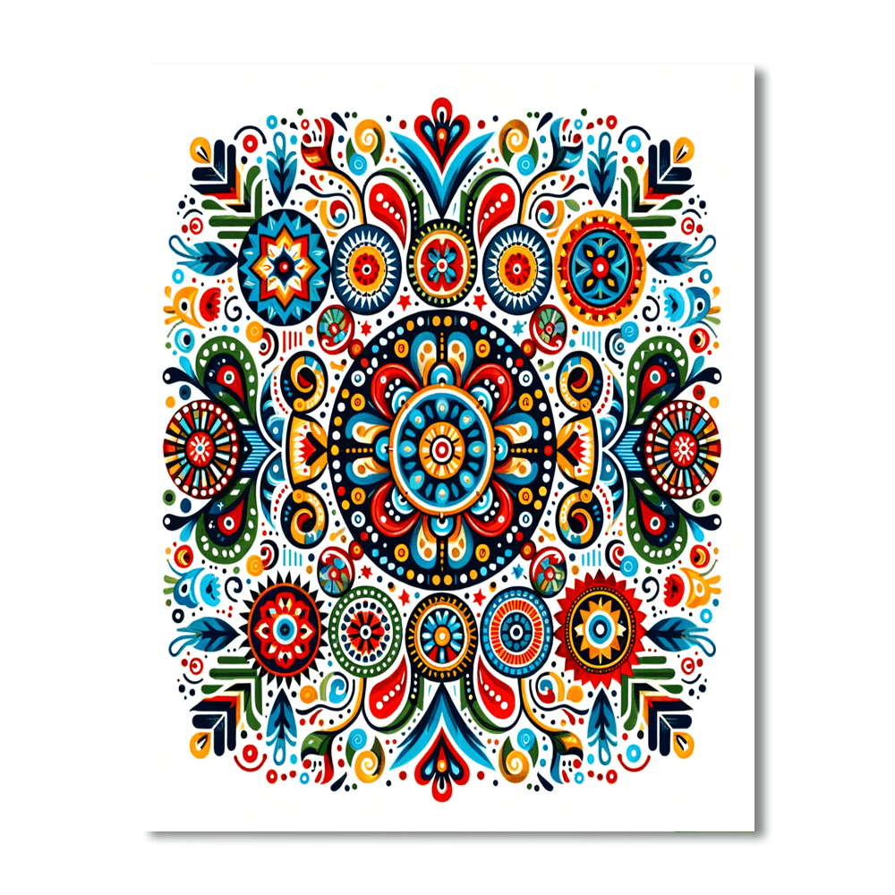 Folk Art Fiesta Paint By Number