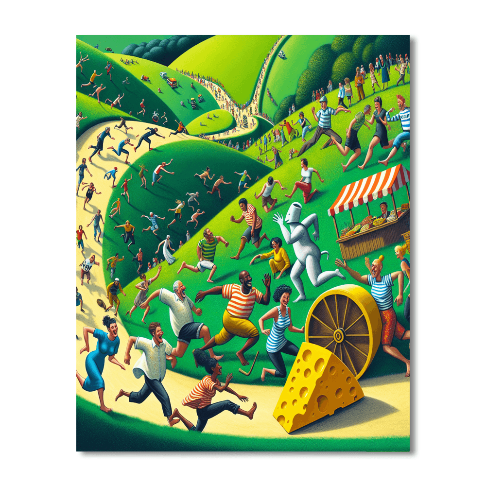 Cheese Rolling Festival - Gloucestershire, England Number Painting