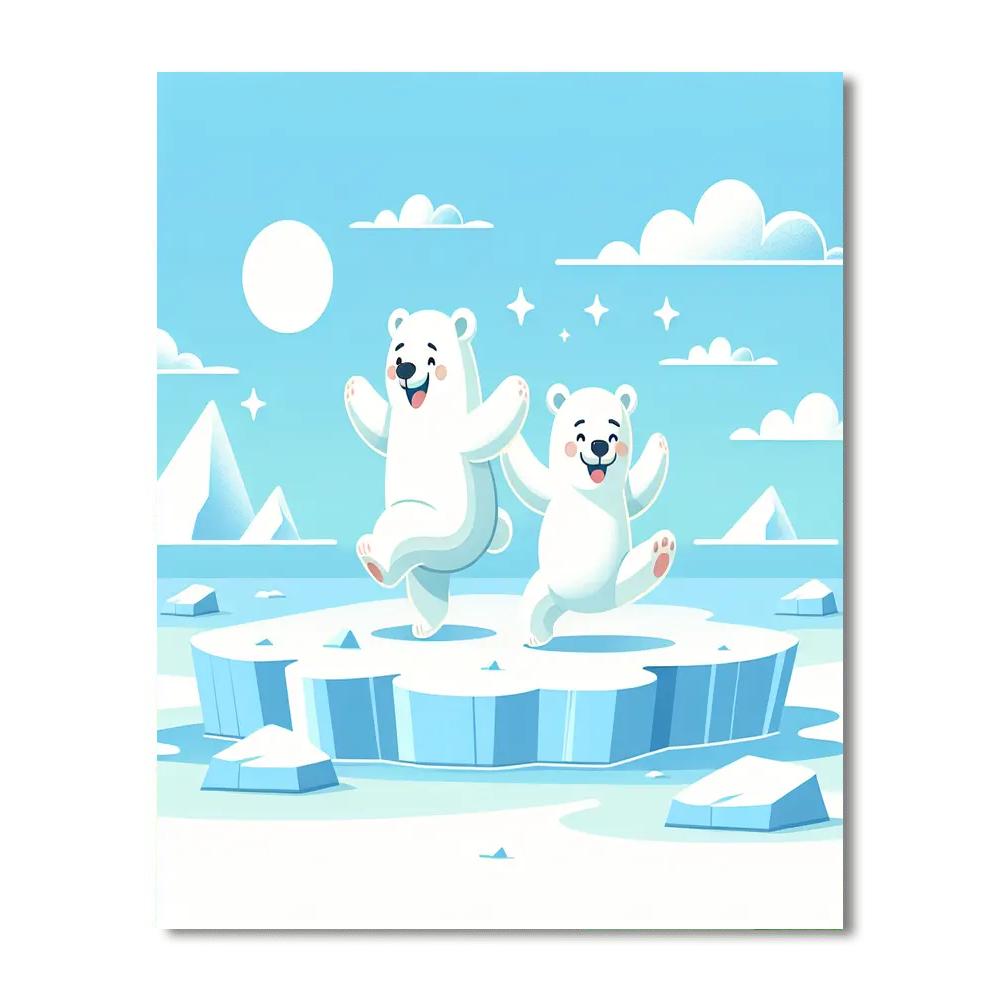 Chilly Polar Bears Painting By Numbers Kit