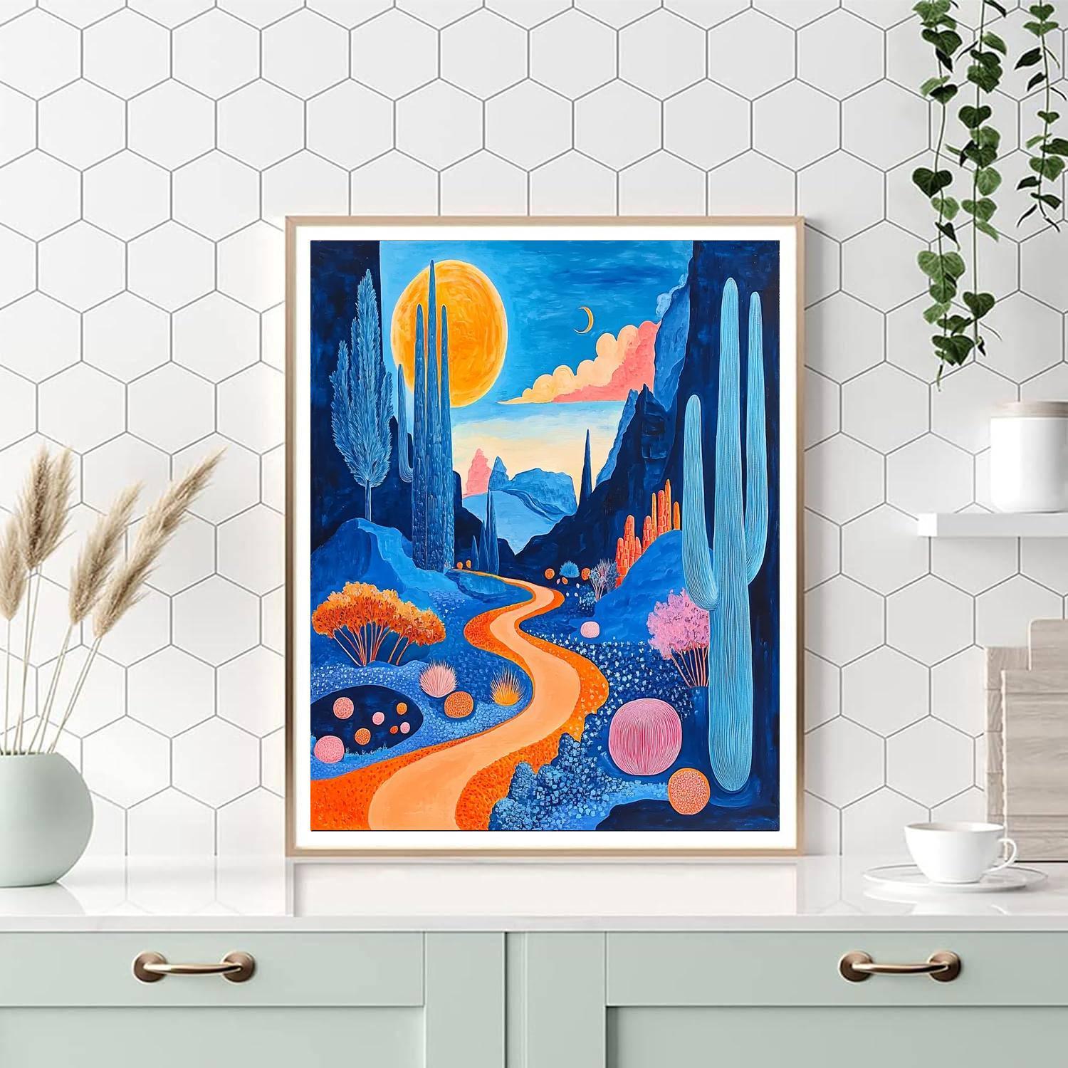 Salvador Dalí Inspired Surreal Dreamscape Journey  Painting By Numbers Kit