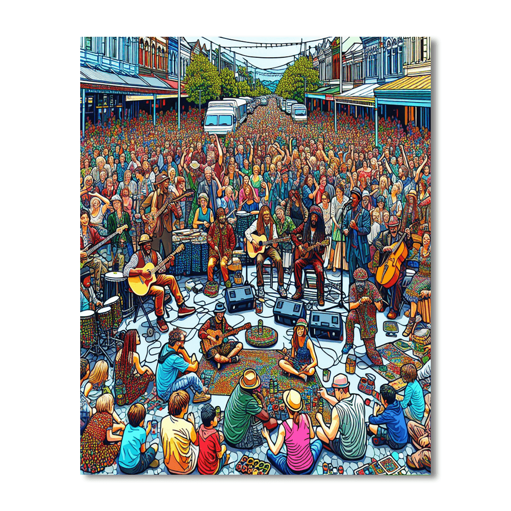 Buskers Festival - New Zealand Number Painting