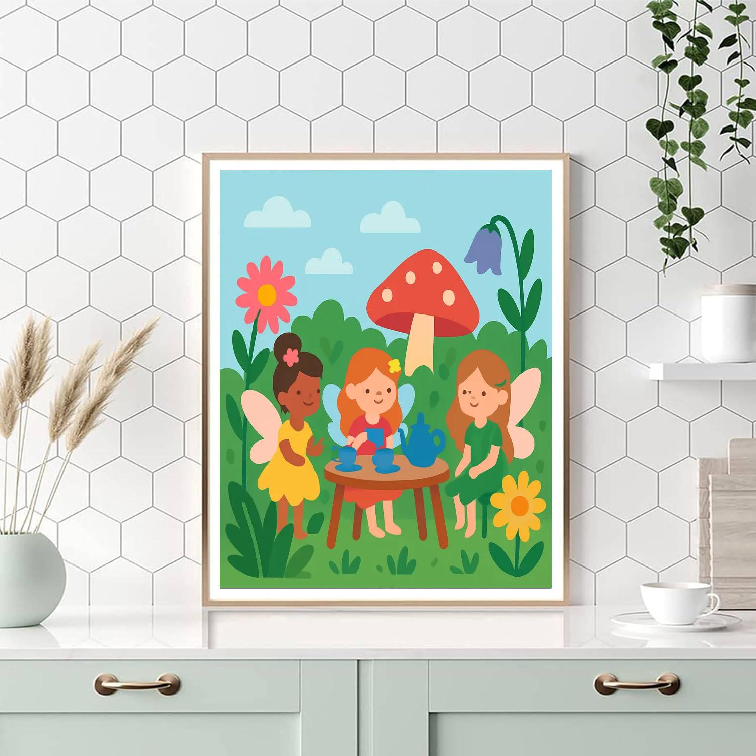 Fantastic Fairy Tea Garden Number Painting
