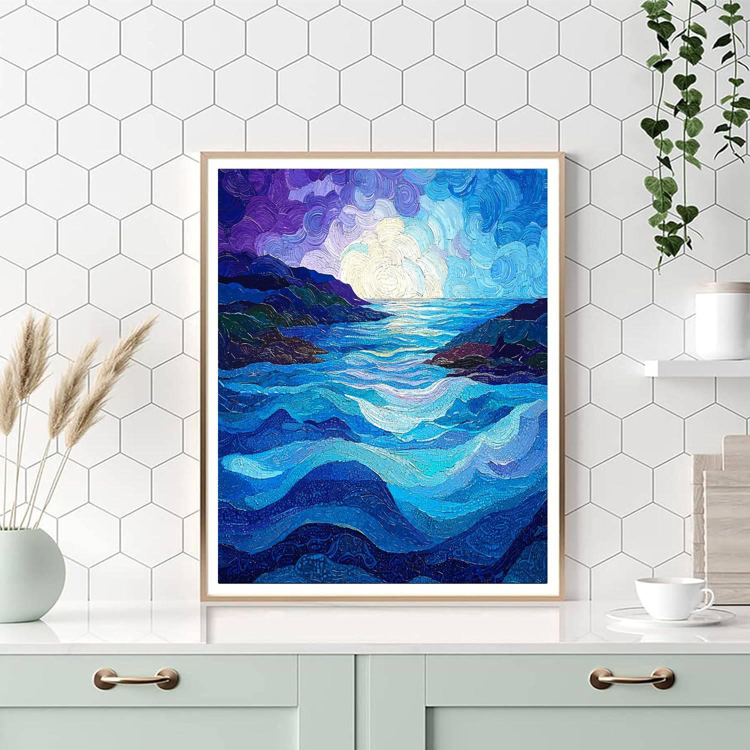 Georges Seurat Inspired Luminous Lagoon  Paint By Numbers Art