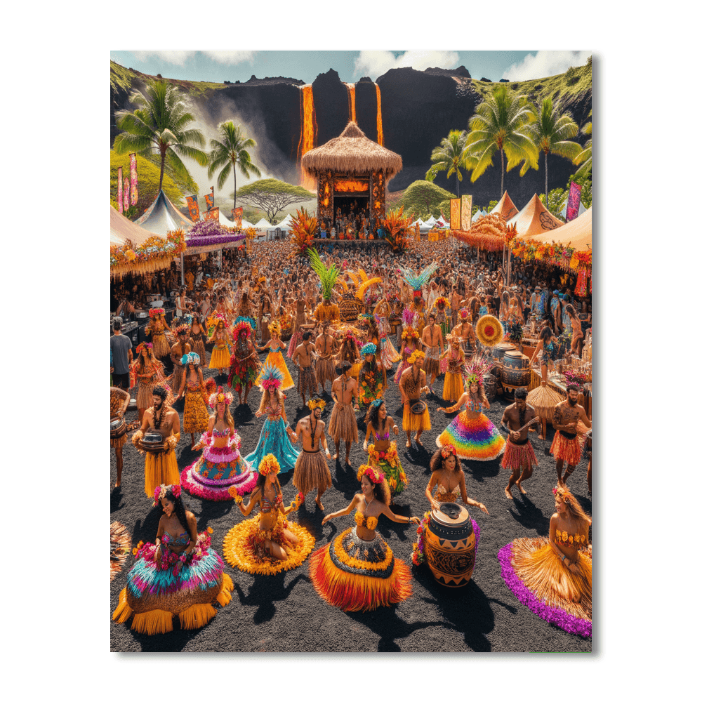 Pahoa Lava Festival - United States Number Painting