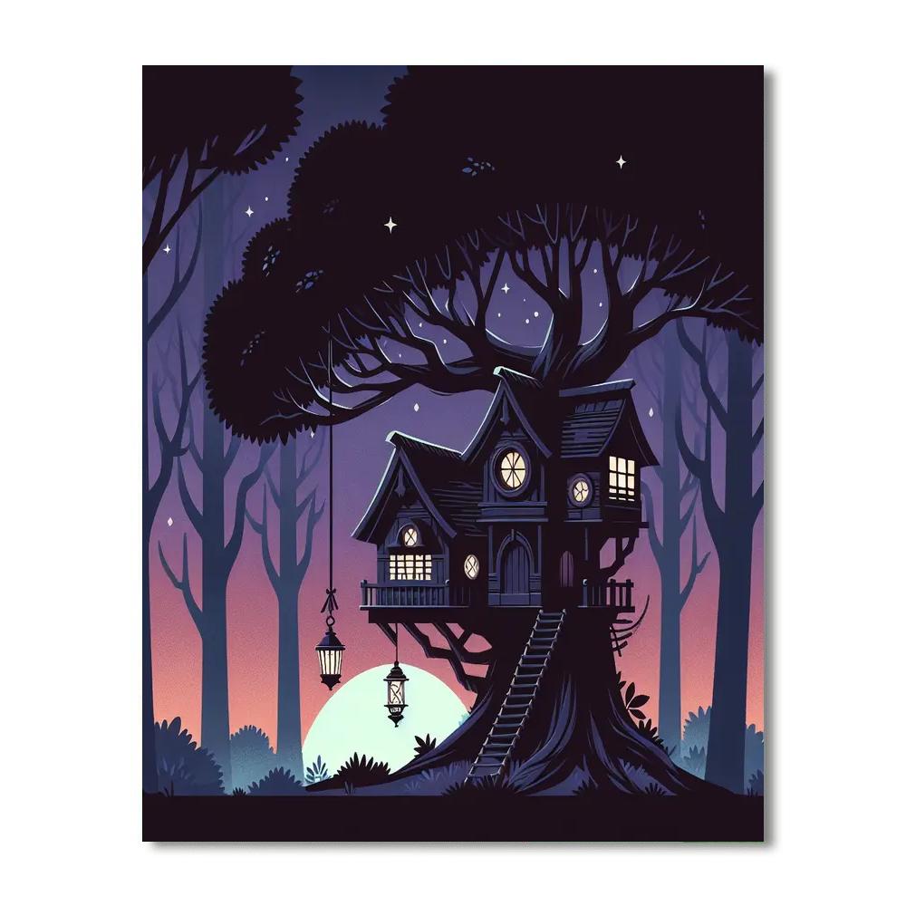 Twilight Treehouse Tales Paint By Numbers Art