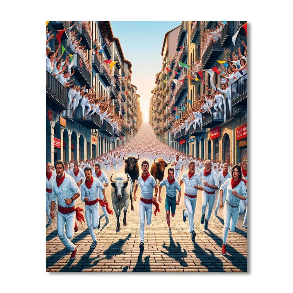 Fiesta De San Fermin Number Painting