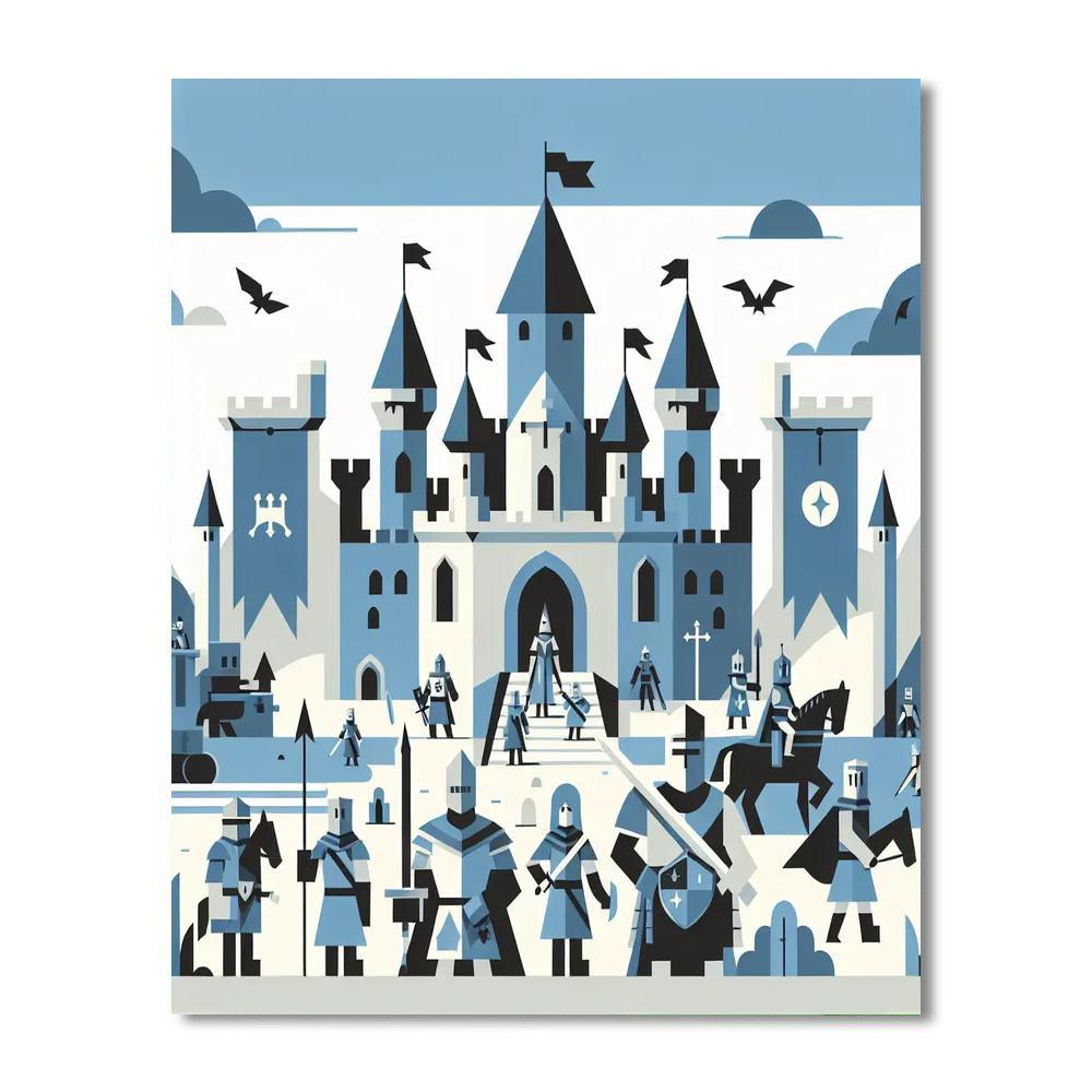 Mysterious Castle Quest Paint By Color