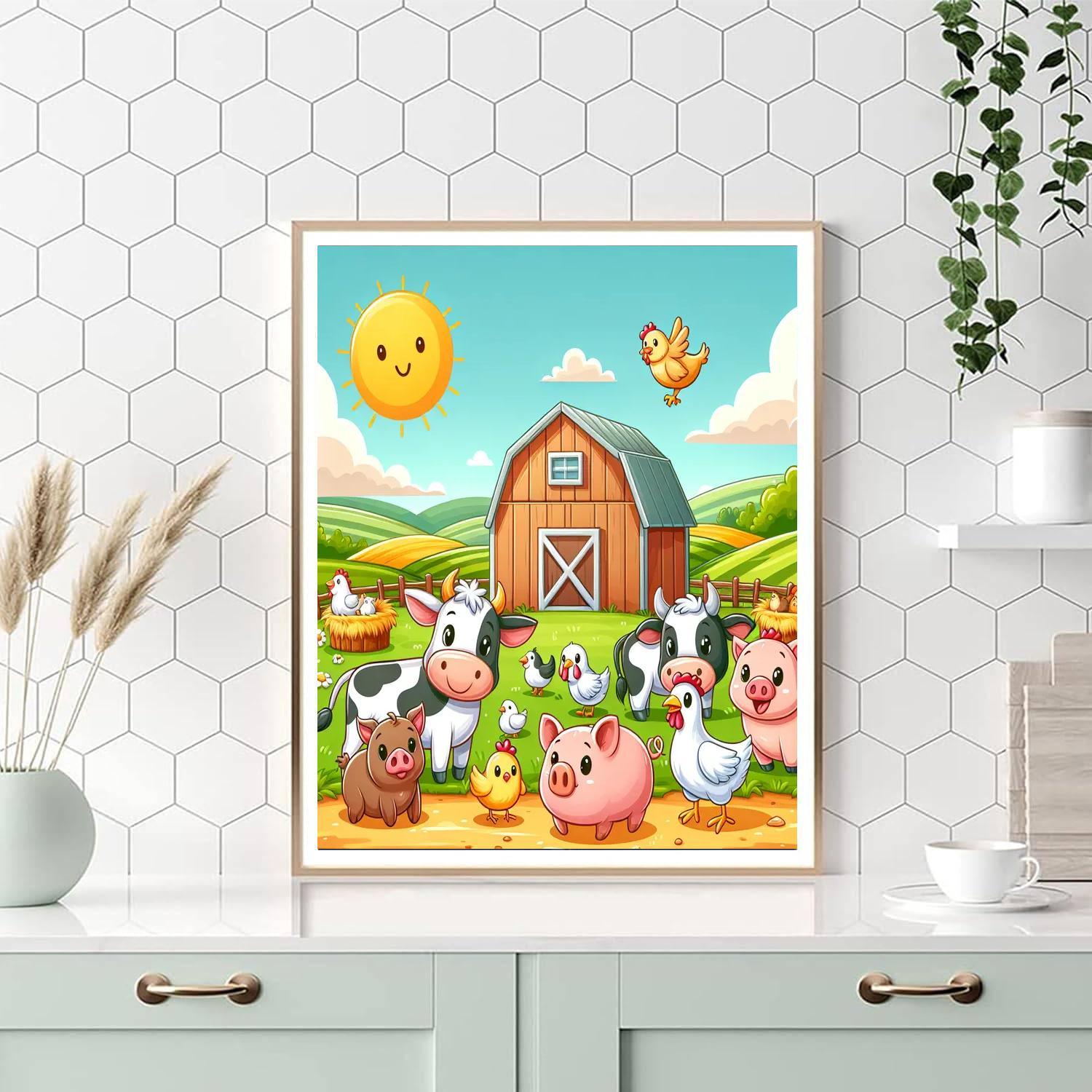 Lively Farm Friends Paint By Numbers