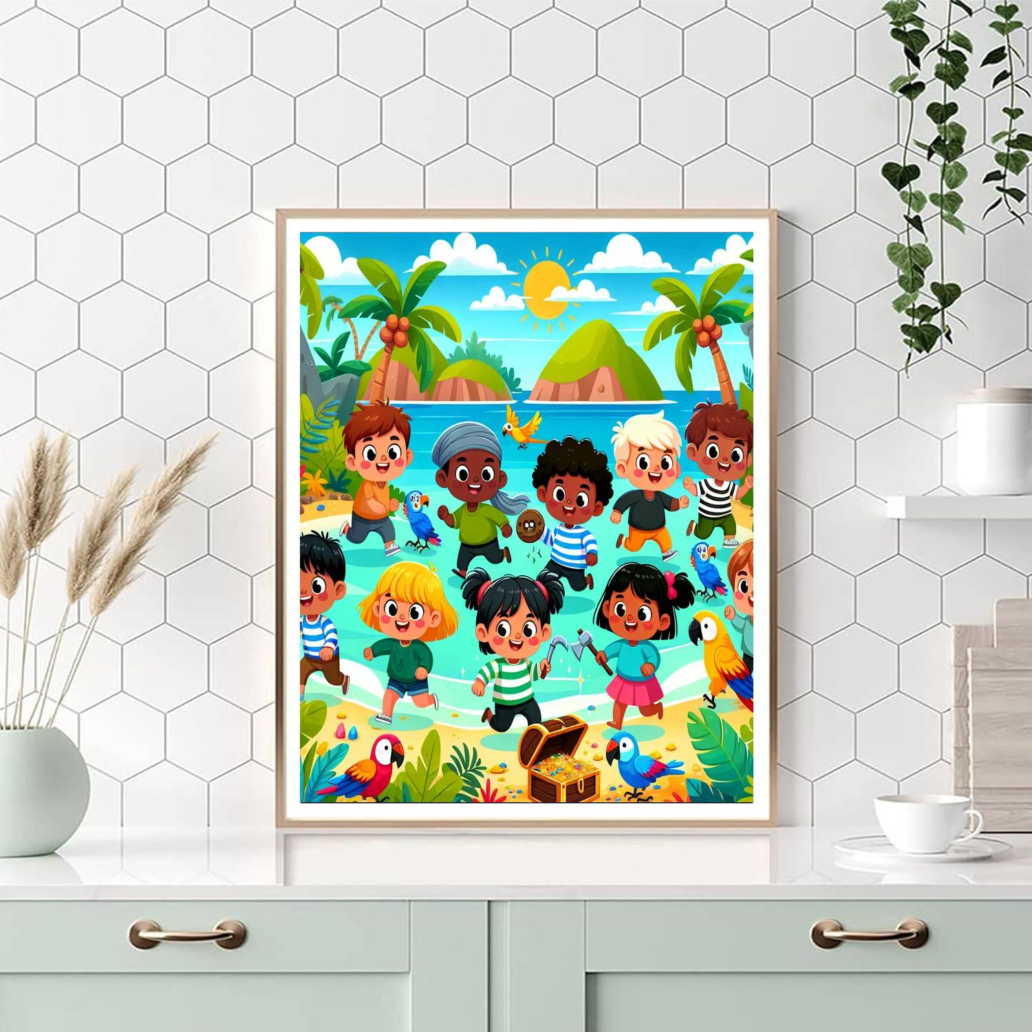 Tropical Treasure Island Paint By Numbers Art