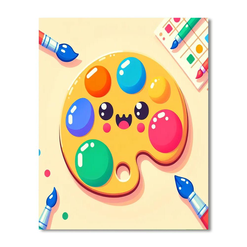 Colorful Paint Palette Painting By Numbers Kit
